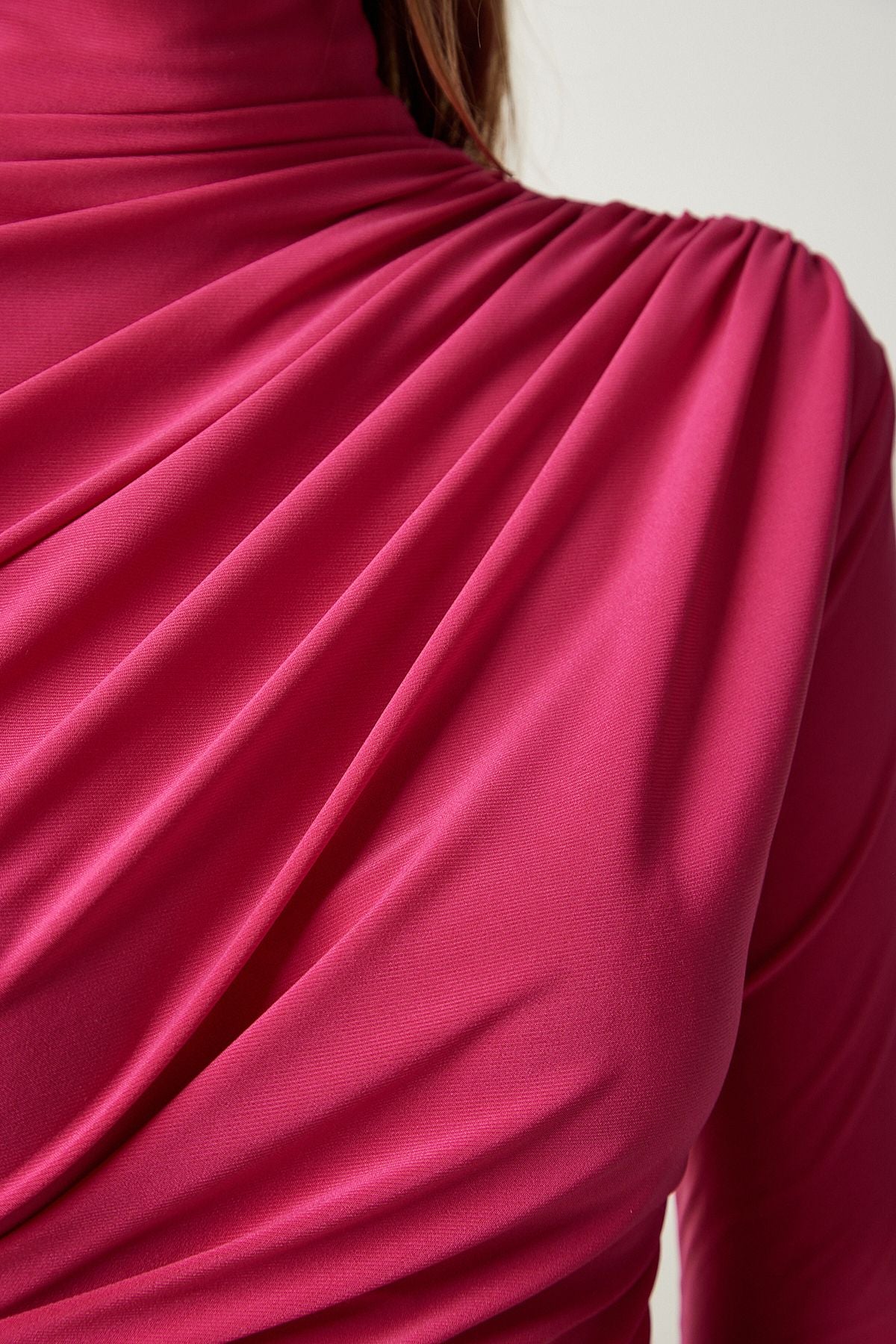 Female Pink Shirness Detailed Sandy Blouse FF00135