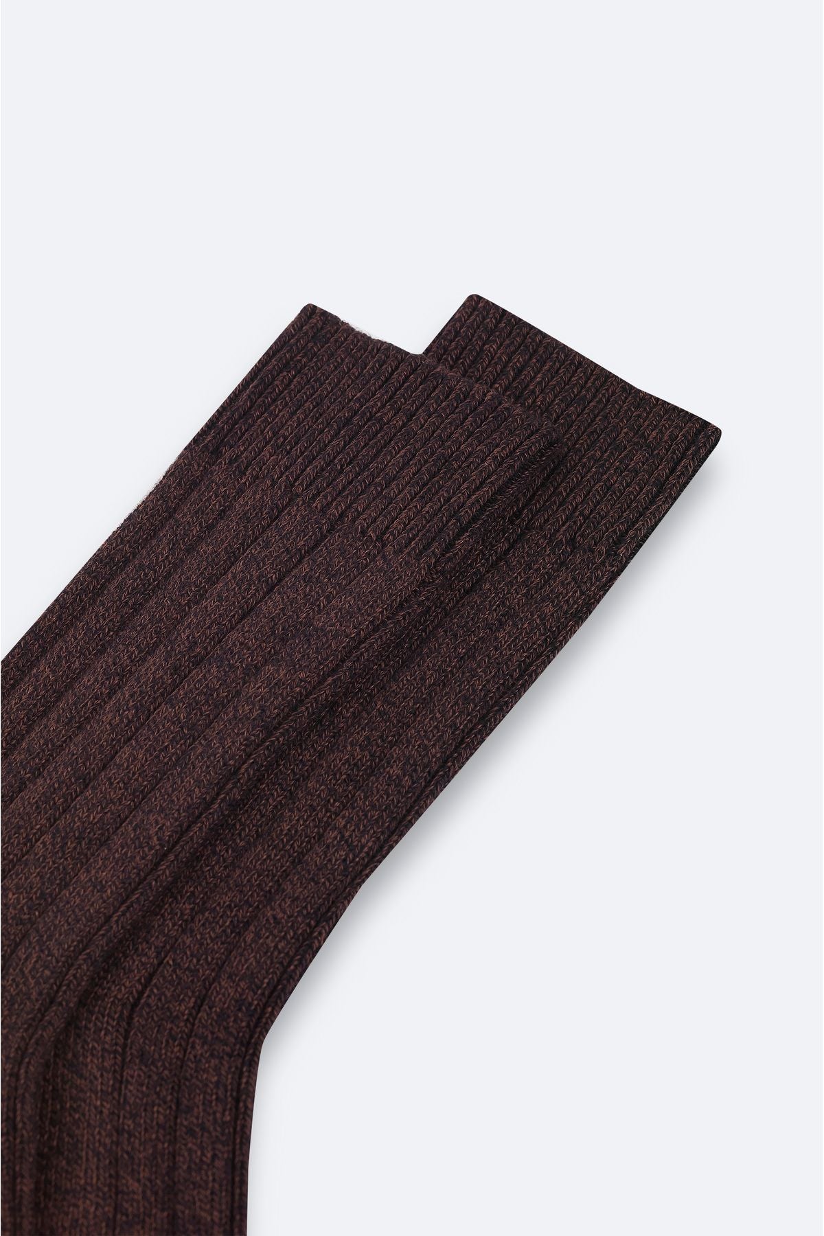 Men's brown woolen wool socket socks A42y8500