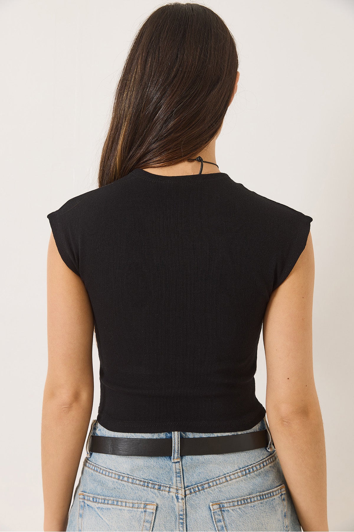 Women's Crew Neck Short Sleeve Basic Camisole Double Crop Top T-Shirt 60602052