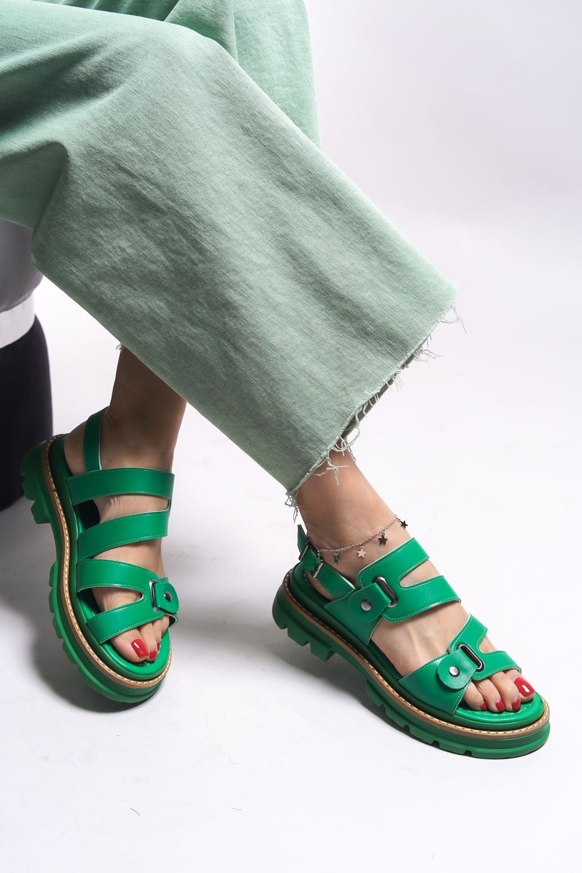 Lefenaes Woman Sandals 0012755 Green