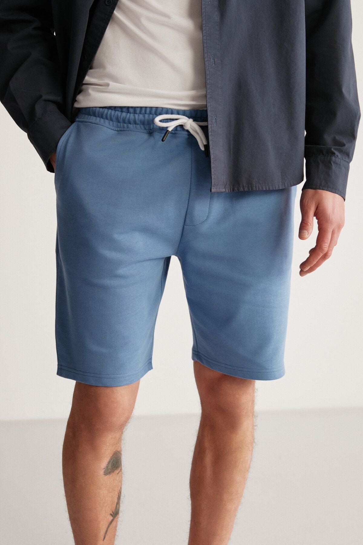 Uncertain Men's Comfort Fit Dark Blue Shorts & Bermuda