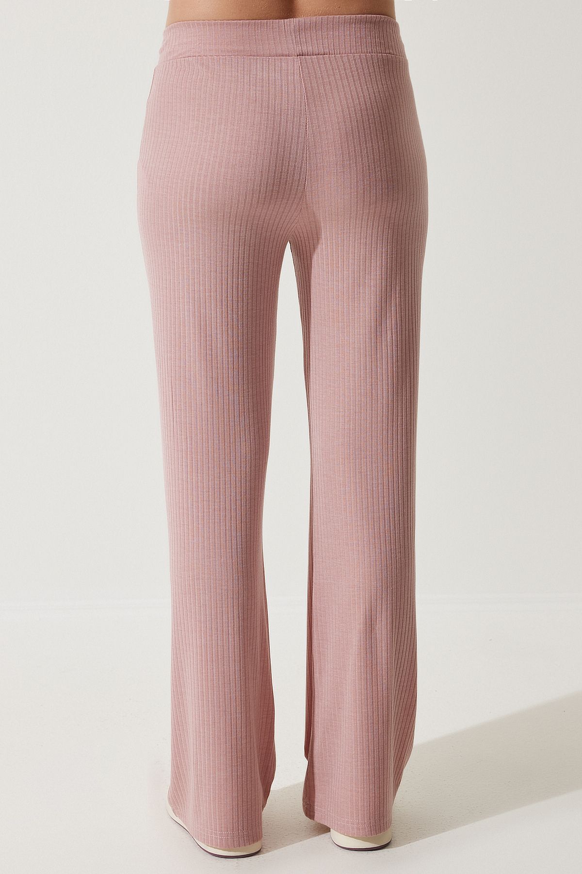 Female powdered wick knitted blouse trousers set KH00088