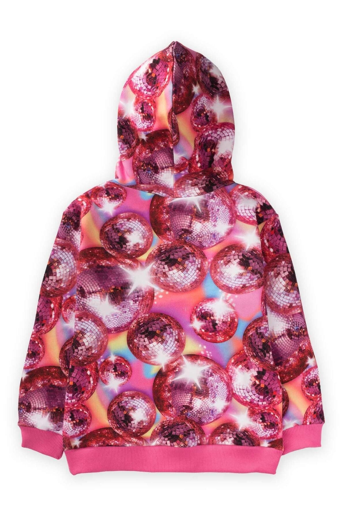 Sweatshirt with hooded patterned 4-12 age pink