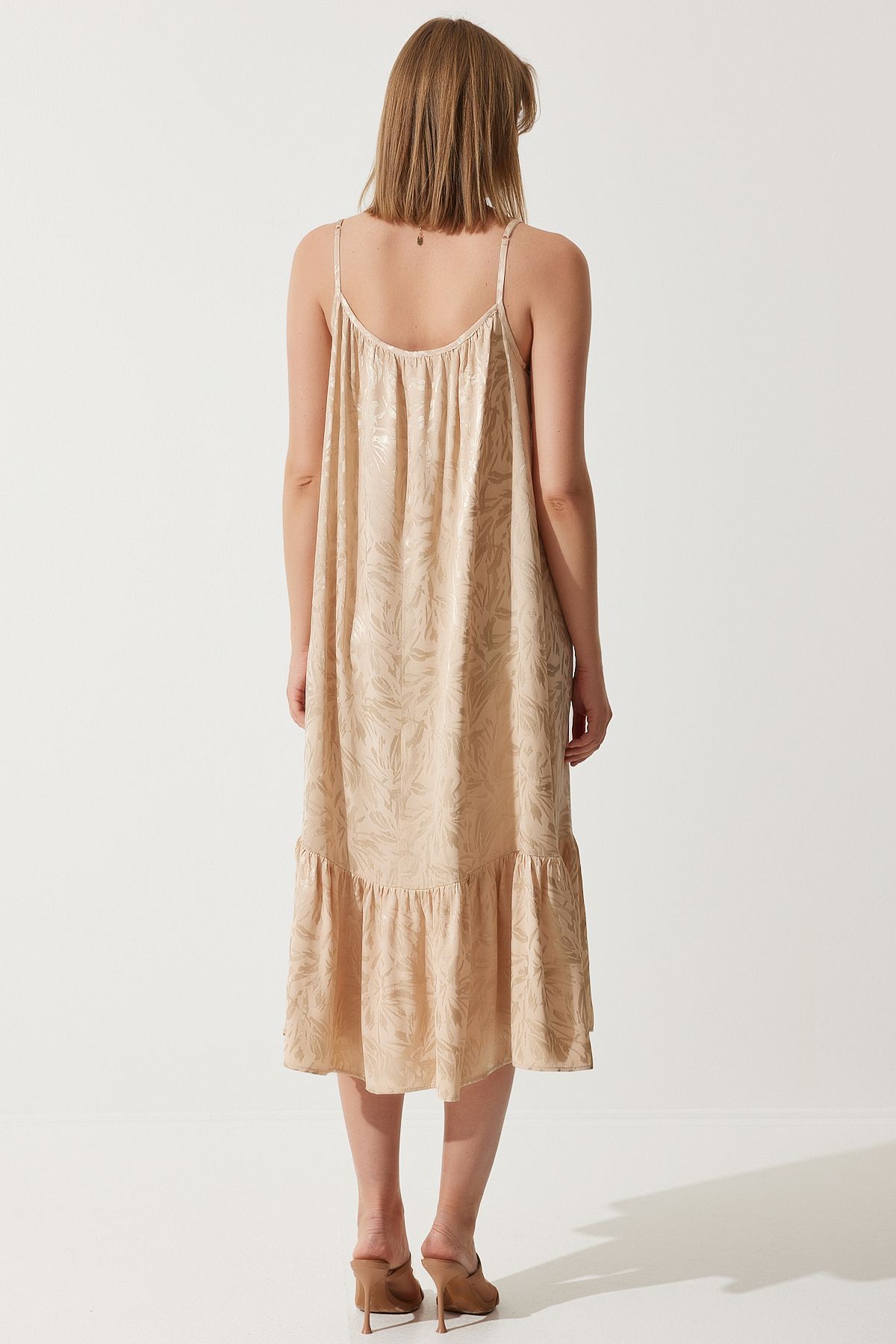 WOMEN'S CREAM HANDLED JOIN SUMMER DRESS BP00160