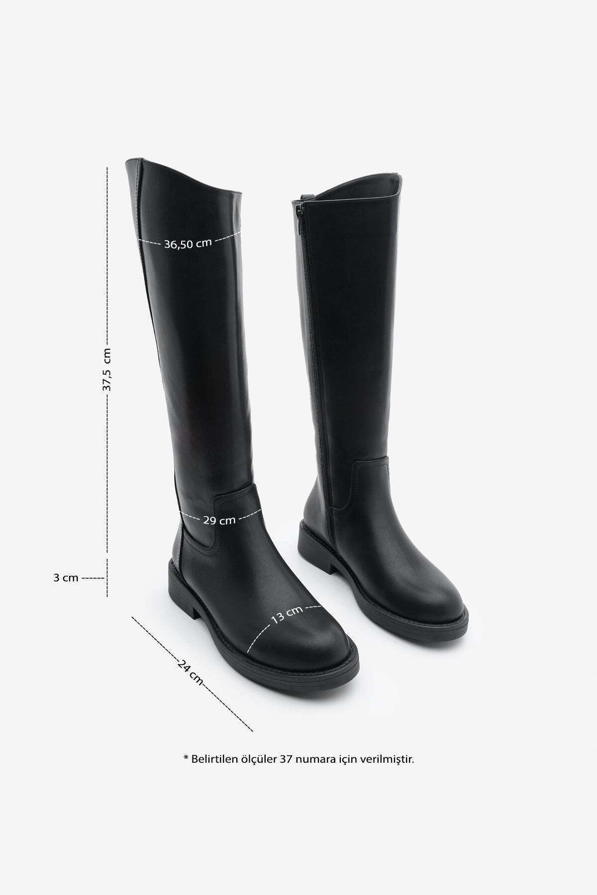 Women's Side Zipper Daily Boots Sirante Black