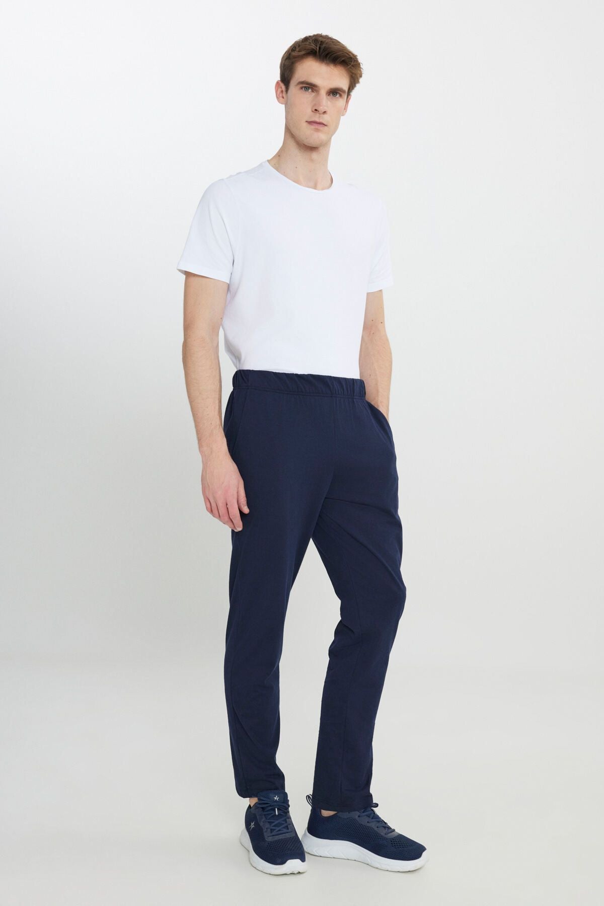 Men's Navy Blue Cotton Standard Fit Pajam
