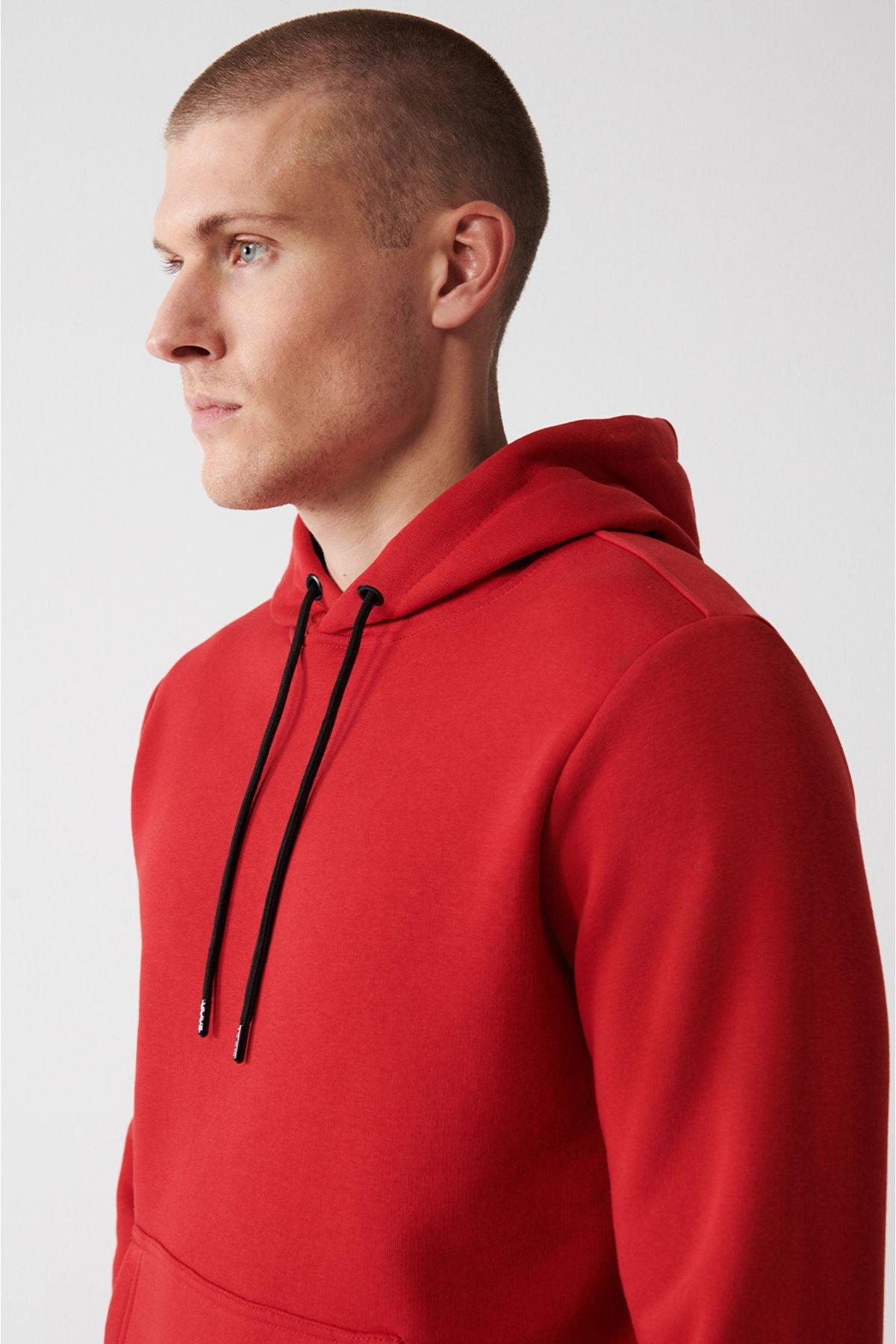 Men's red hooded 3 -IP cotton Sweatshirt E001018