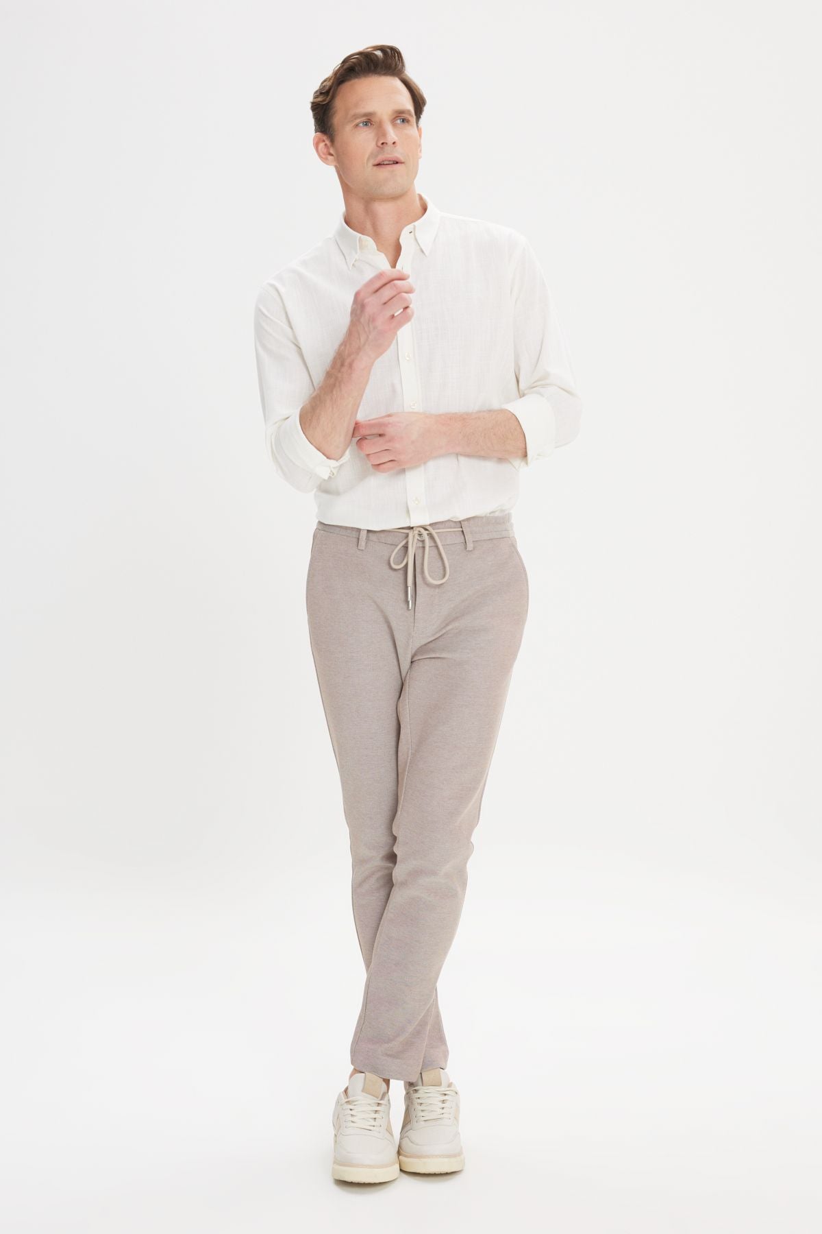 Men's mink comfort fit comfortable cutting side pocket patterned waist waist pants