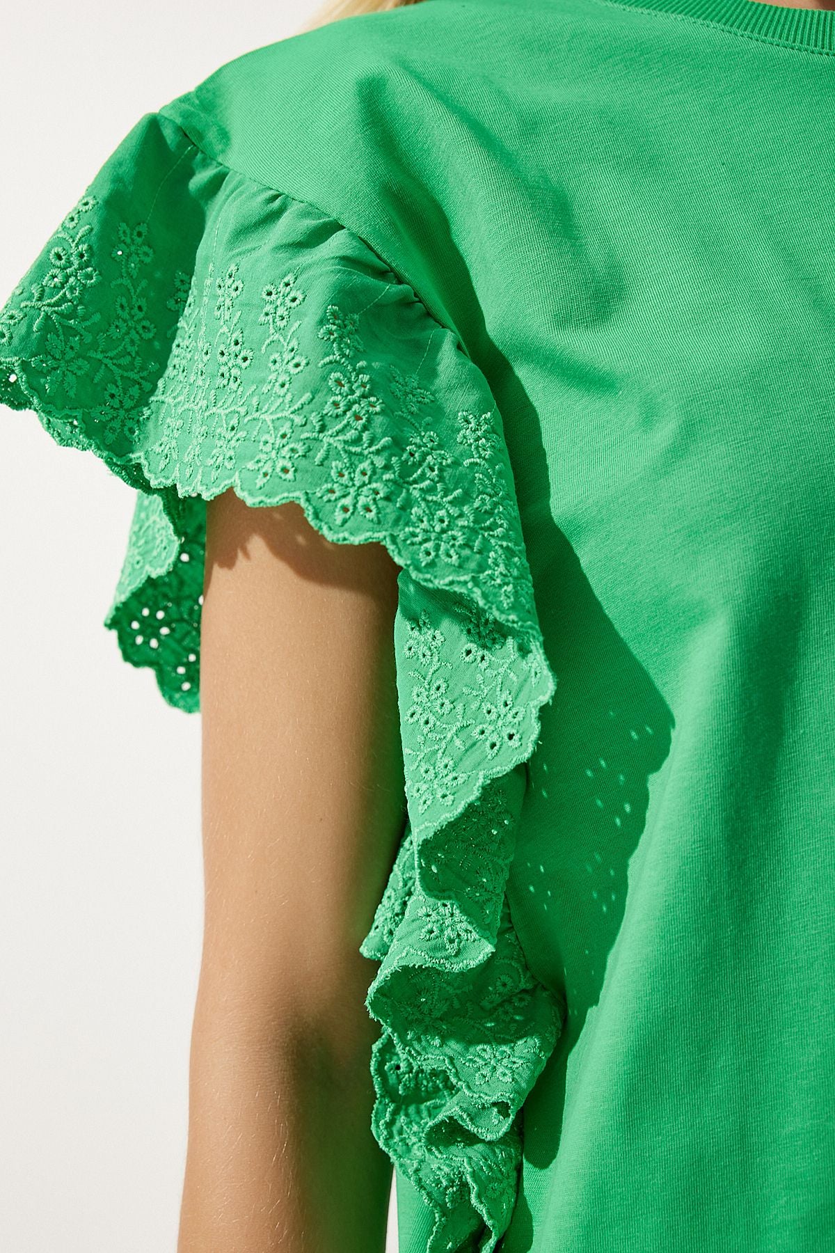 Female Green Fisto Knitting Blouse BF00093