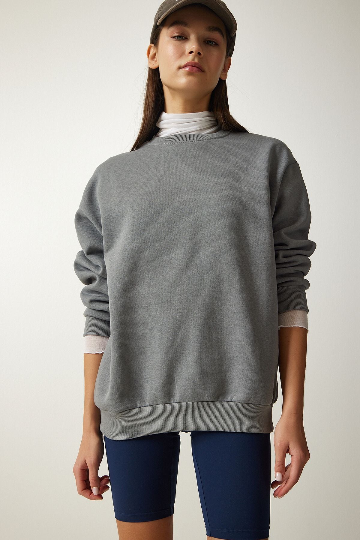 WOMEN'S GRAY BASIC SWEATSHIRT OW00001