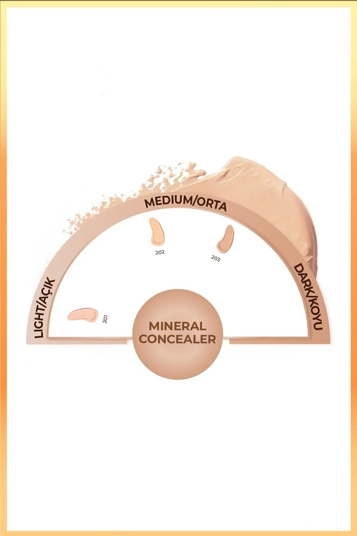 Mineral Concealer SPF 15 under -eye concealer titled 15 dense concealer metal - 202 medium open