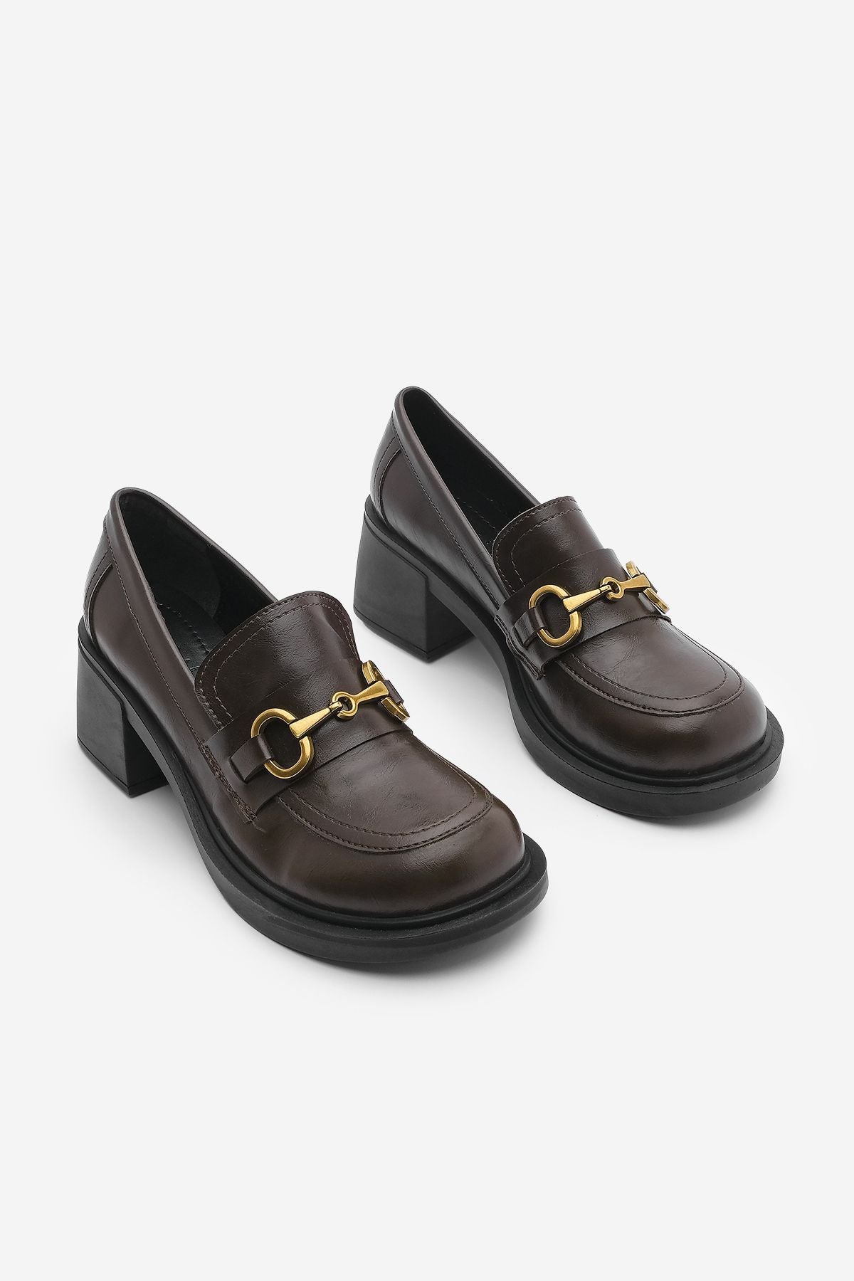 Woman Masculine Daily Shoes Linpa Coffee