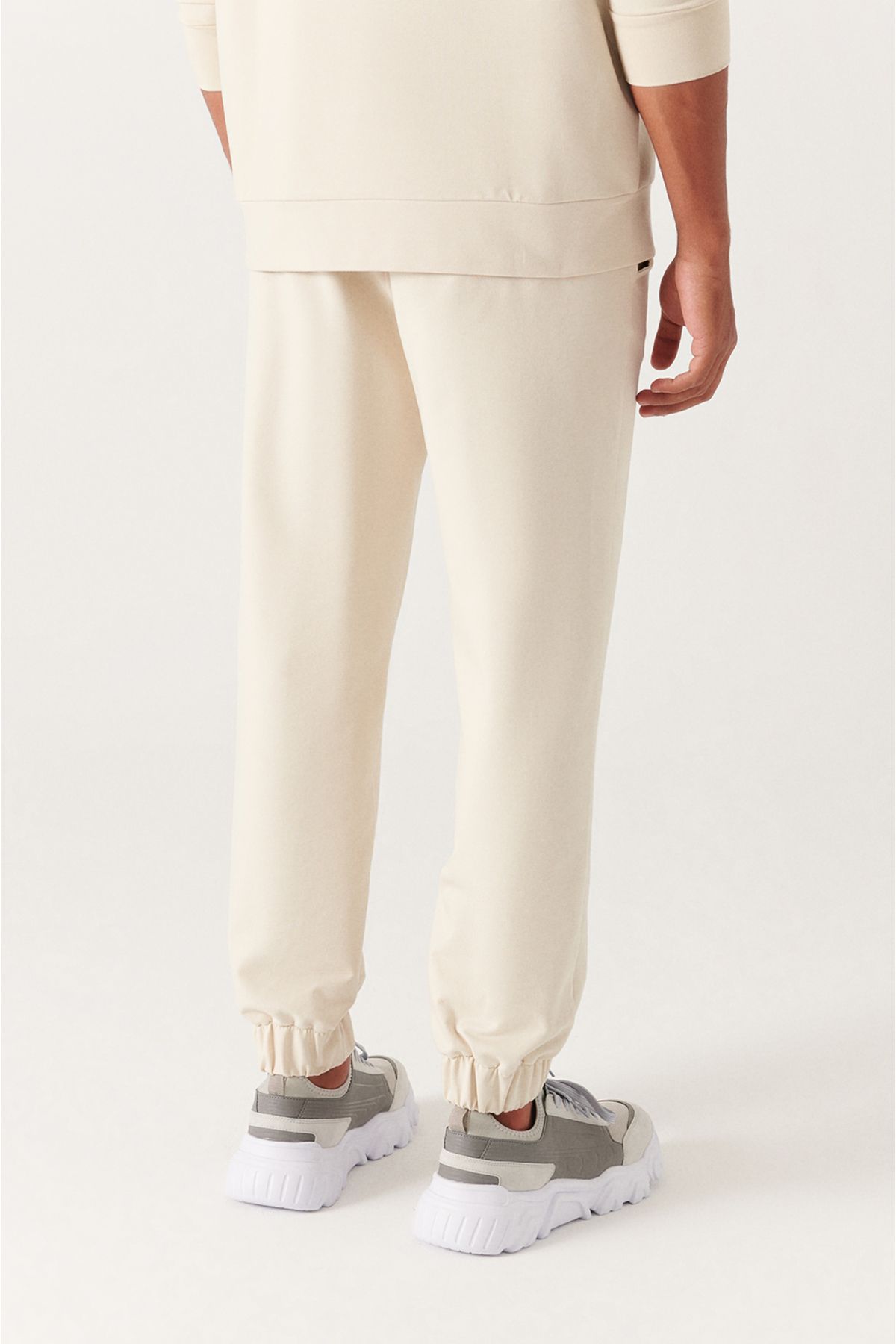 Men's Stone Waist Lacıklı Side Pocket Tape 2 IP Cotton Tracksuit Six E003403