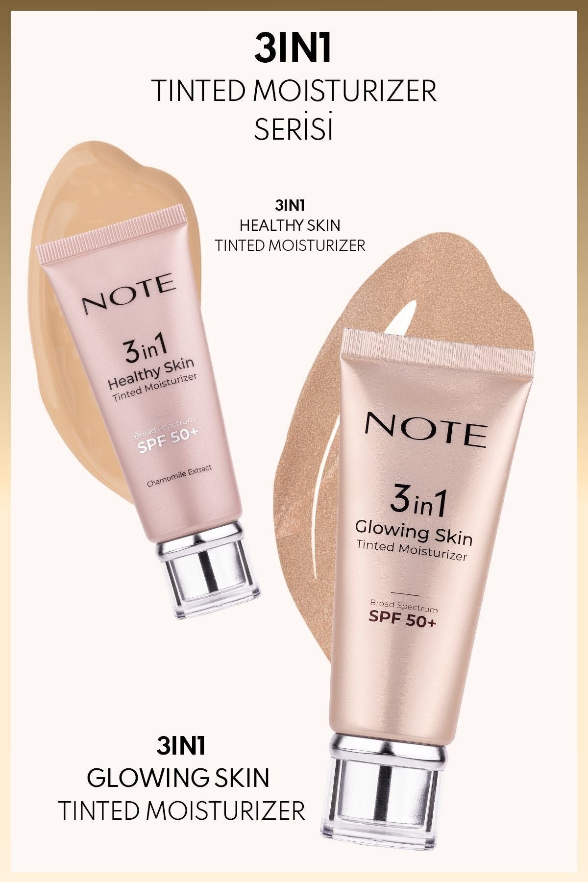 3 in 1 tinted tone equalizer 50 SPF Cream & 3 in 1 Glowing Skin Tinted Glittering 50 SPF Makeup Set