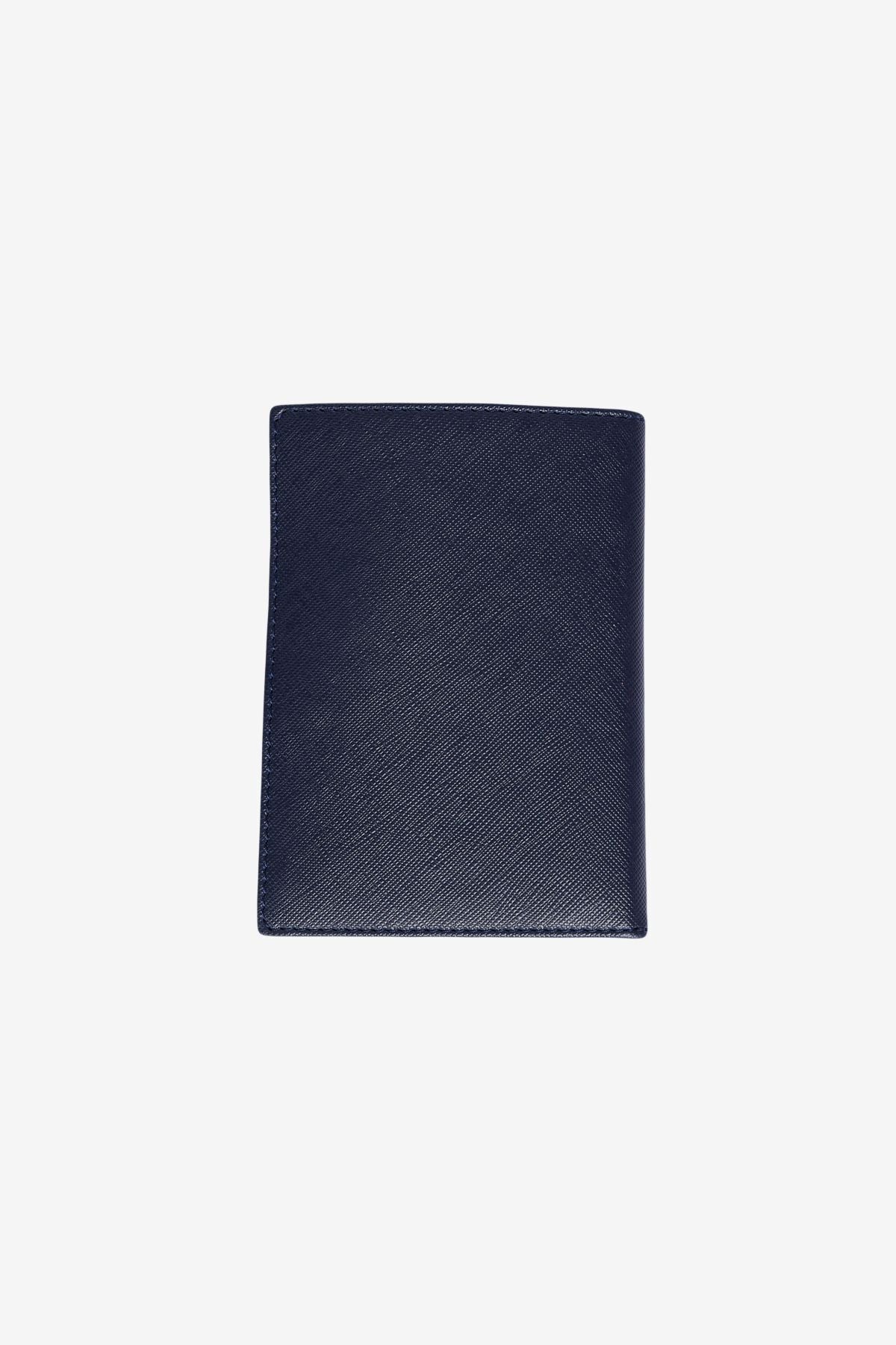 Men's special gift boxed navy blue artificial leather handmade passport