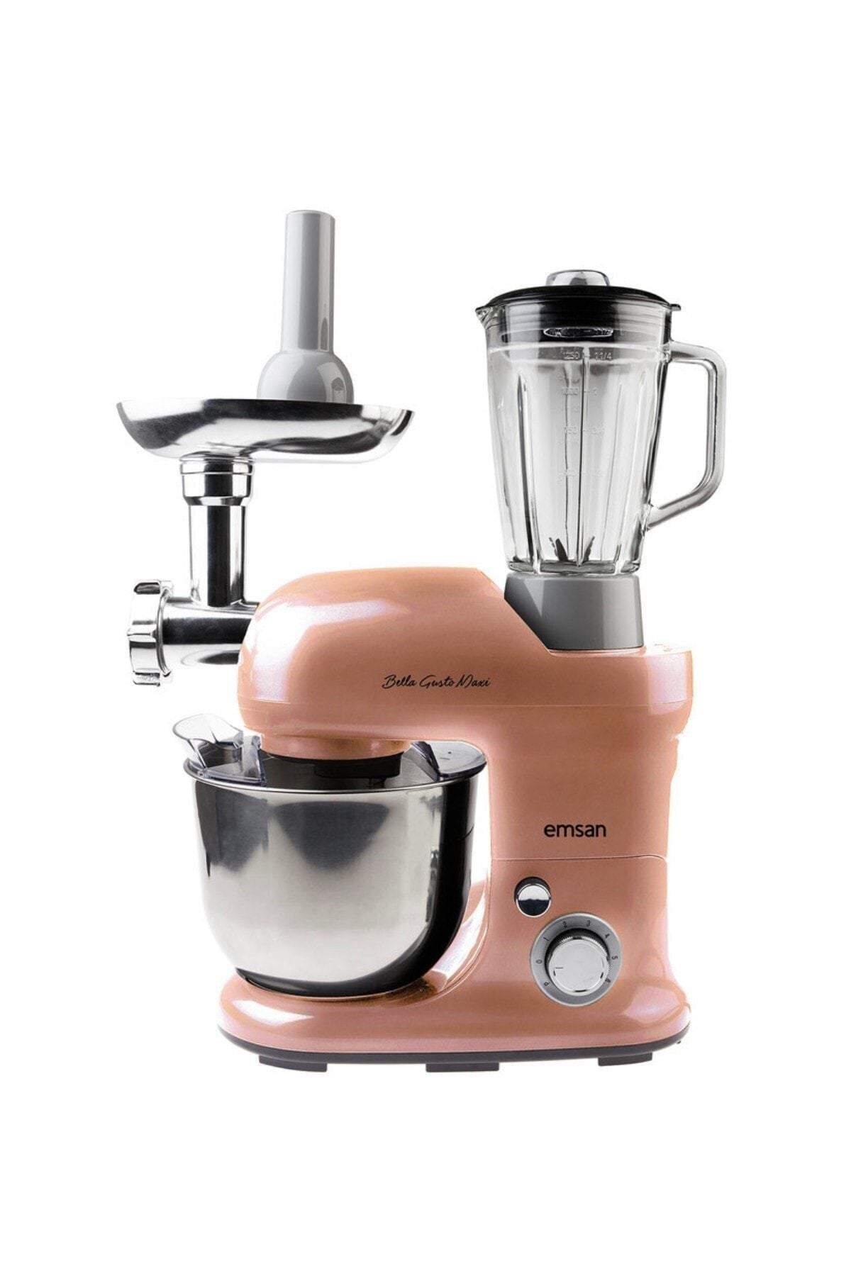 Bella Gusto Maxi Golden Pink Stand Mixer Kitchen Chef 1300W 5 Lt