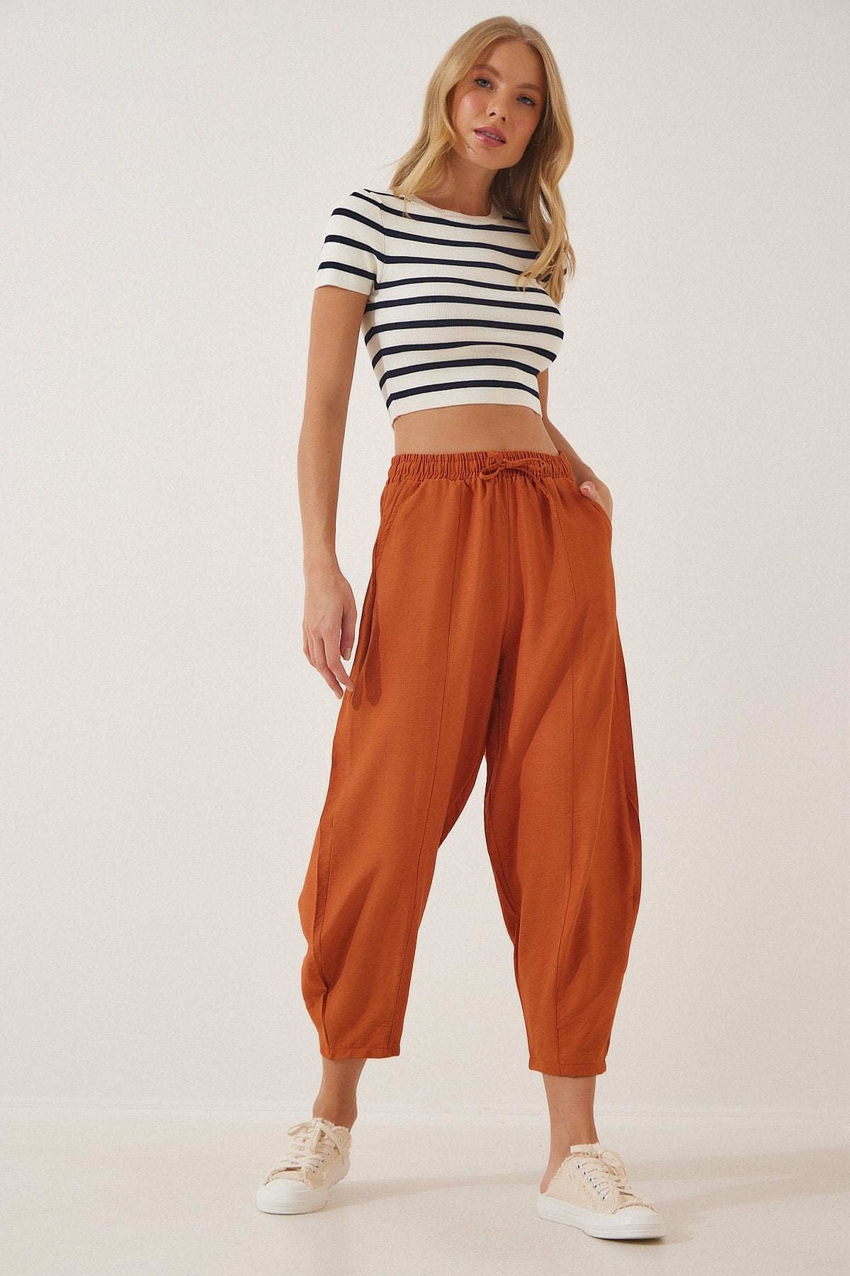 Female Tile Linen Ayrrin Shalwar Pants CI00035