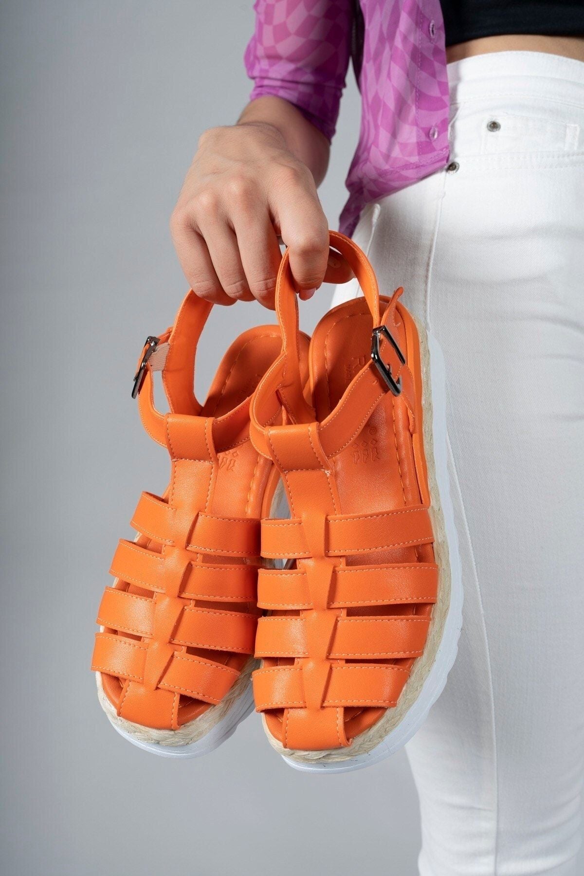 Orange woman sandals 00121404