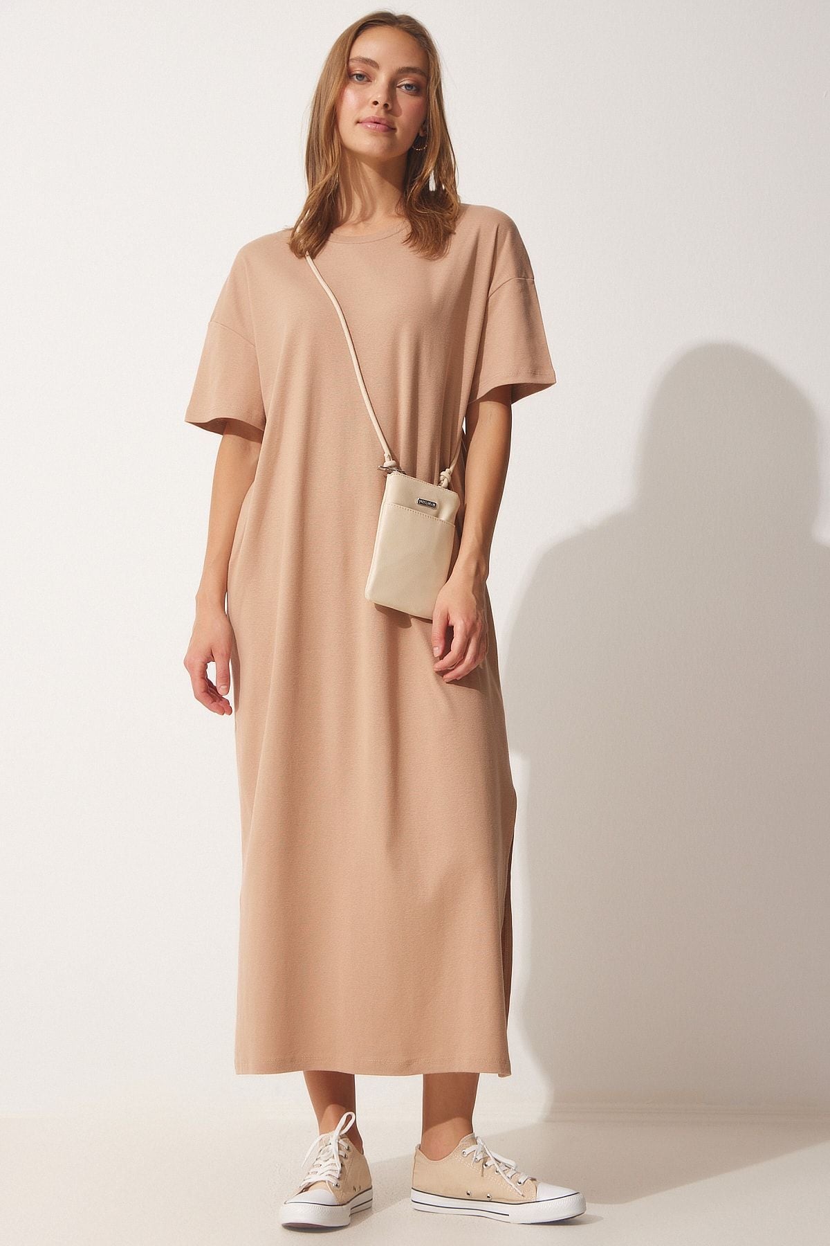 Female Biscuit Cotton Summer Daily Combed Dress Ub00080