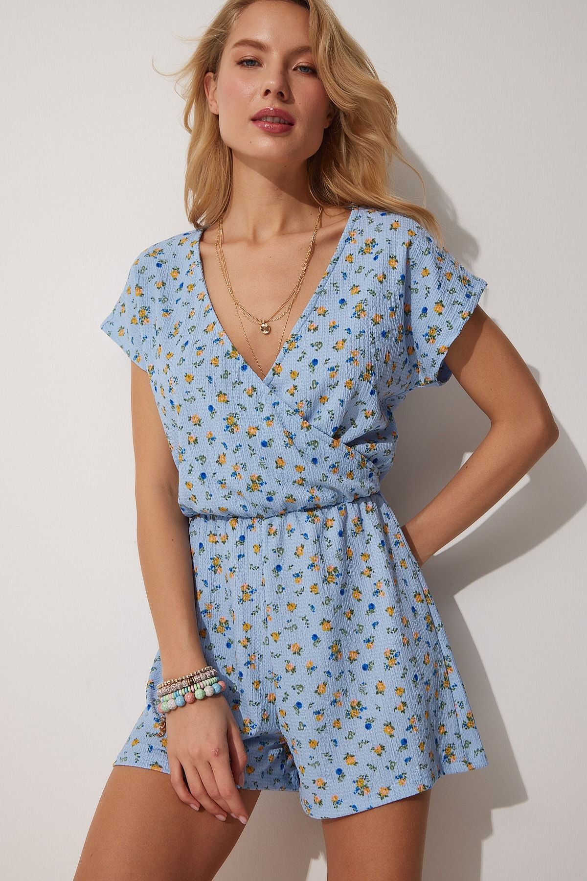 WOMEN SKY BLUE BLUE ANVALOP YOK PATTERNED TULUM UB00065