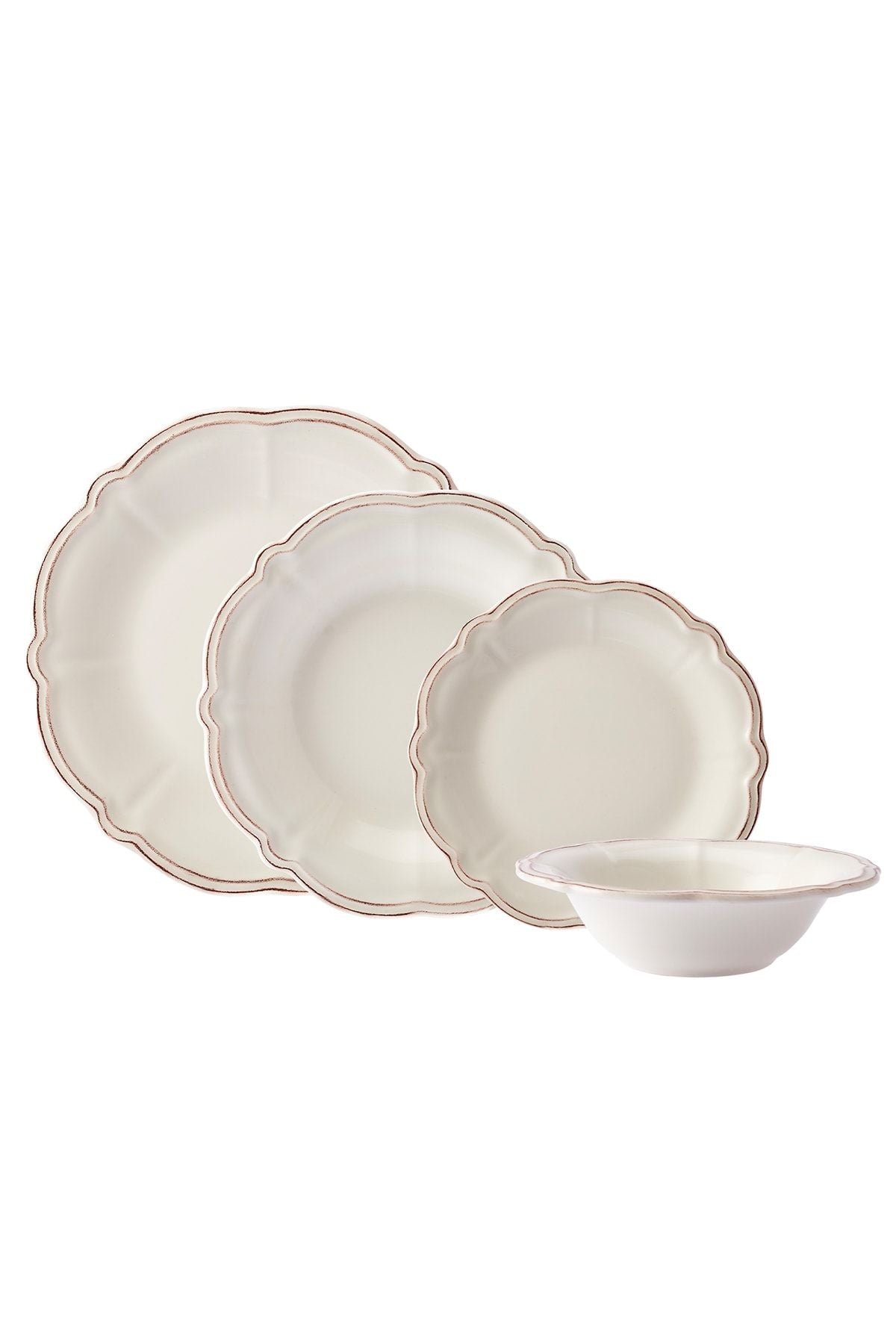 Ancient 24 Piece Porcelain Dinner Set for 6 people