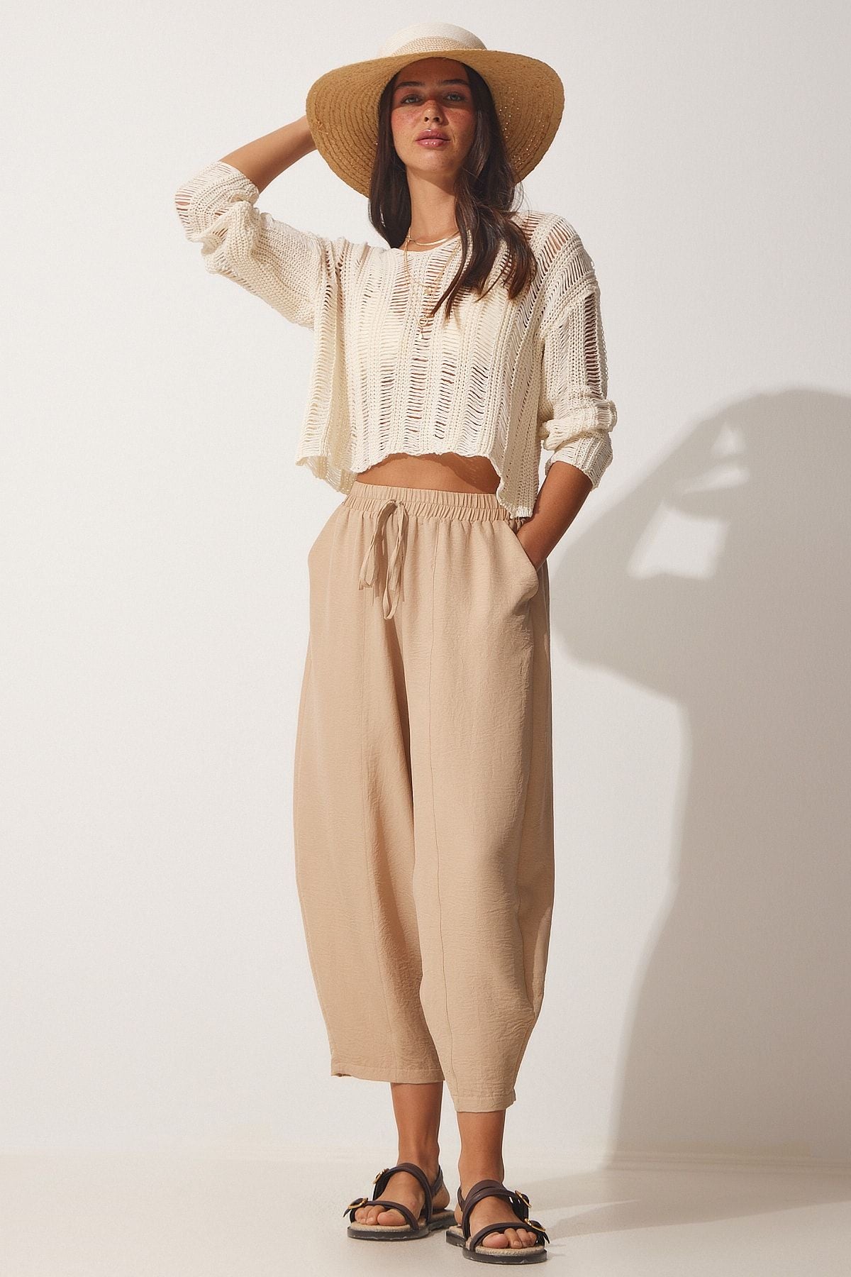 Female Biscuit Pocket Ayrrin Shalwar Pants OH00046