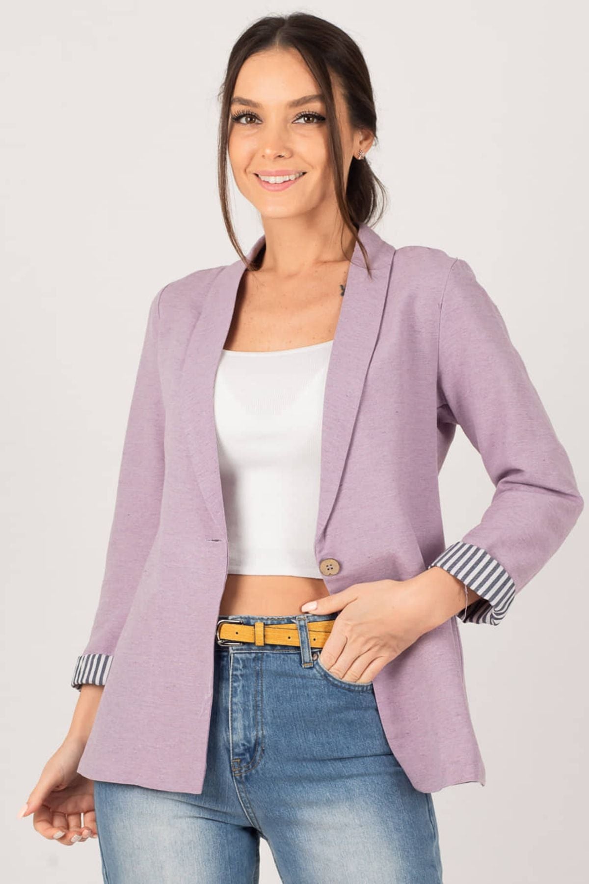WOMEN'S LILLA SOLD INSIDE SINGLE buttoned jacket ARM-22K001122