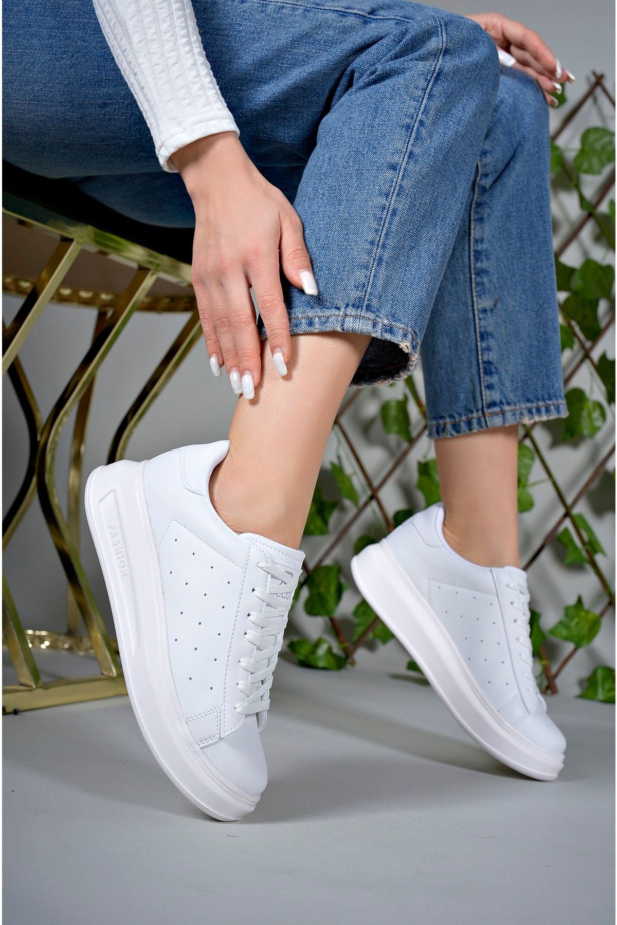 Kadın Sneaker 0012156 Beyaz Cilt
