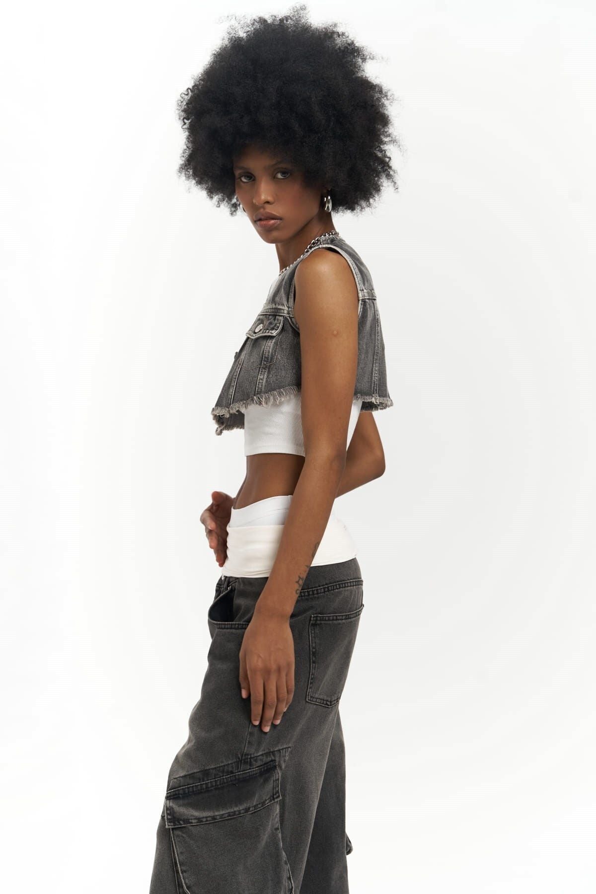 Regina Smoked Denim Vest