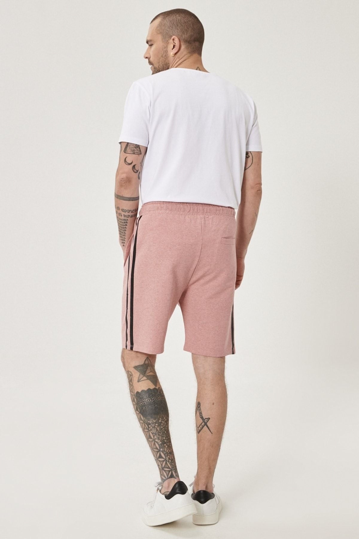 Men's rose dry slim fit narrow cut daily comfortable sports knitting shorts