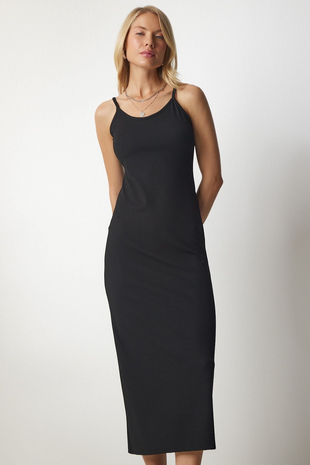 Female Black Hanger Wick Pen Dress Mc00213