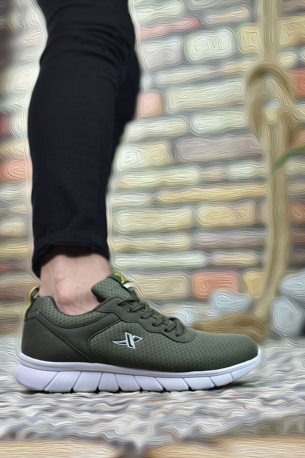 Khaki White Unisex Ultra Light Sneaker 0012065