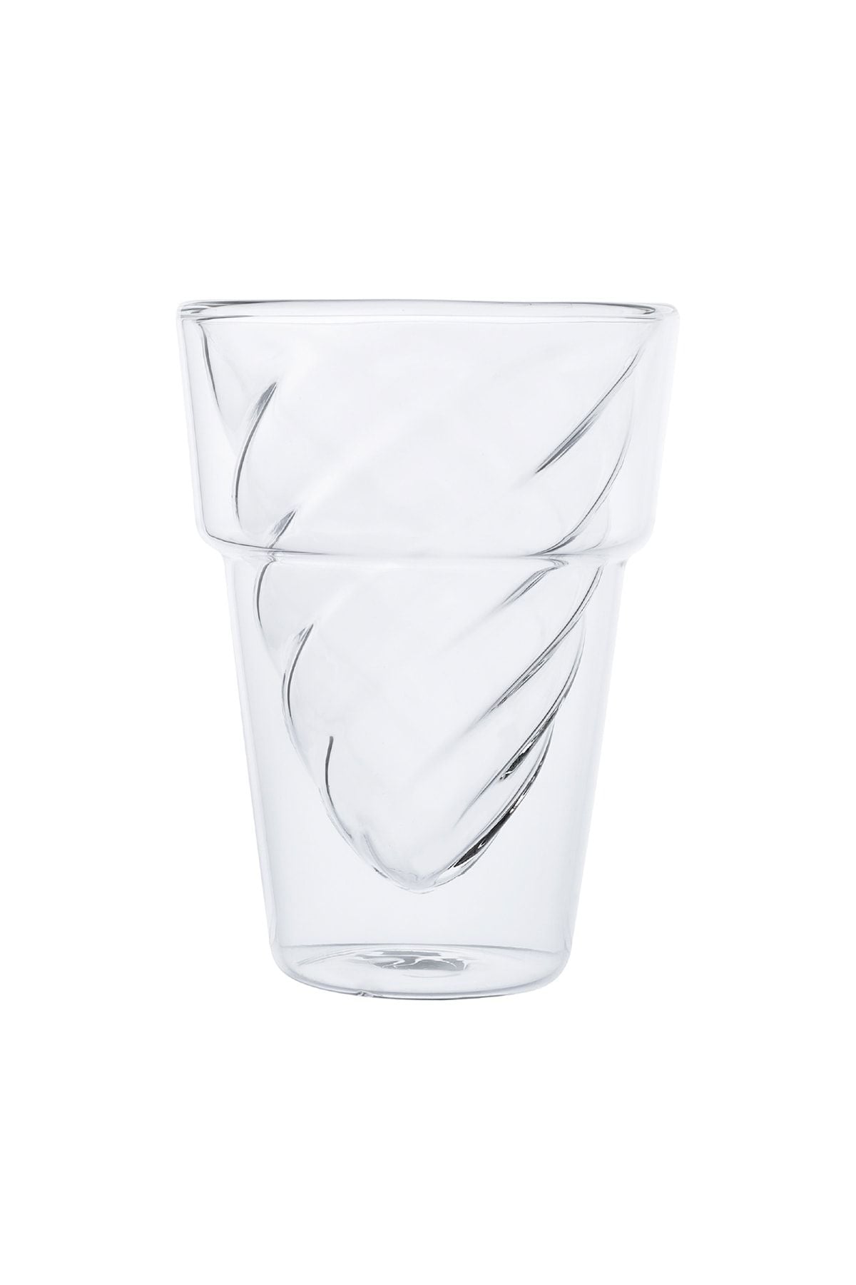 Globe Double Called cone Form Glass Cup