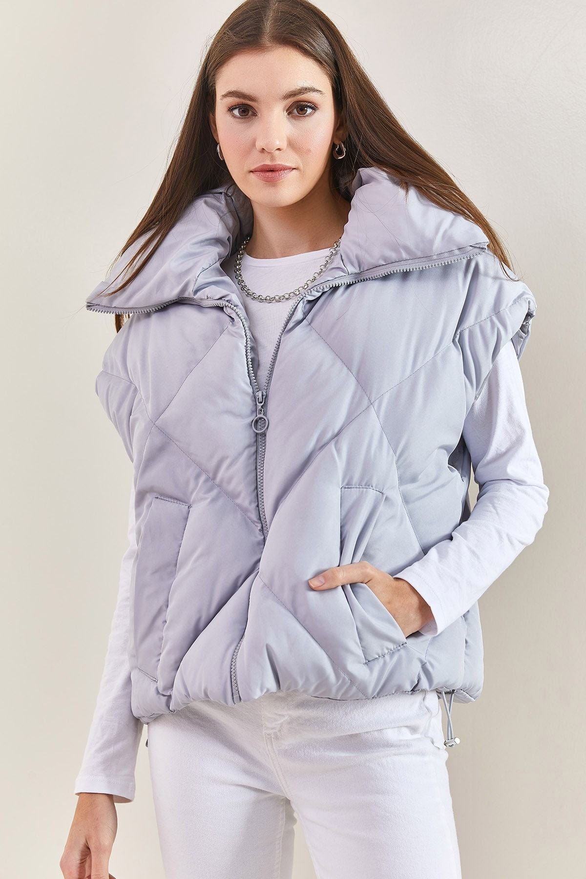 Female Zig Zag and Baklava Patterned Vest