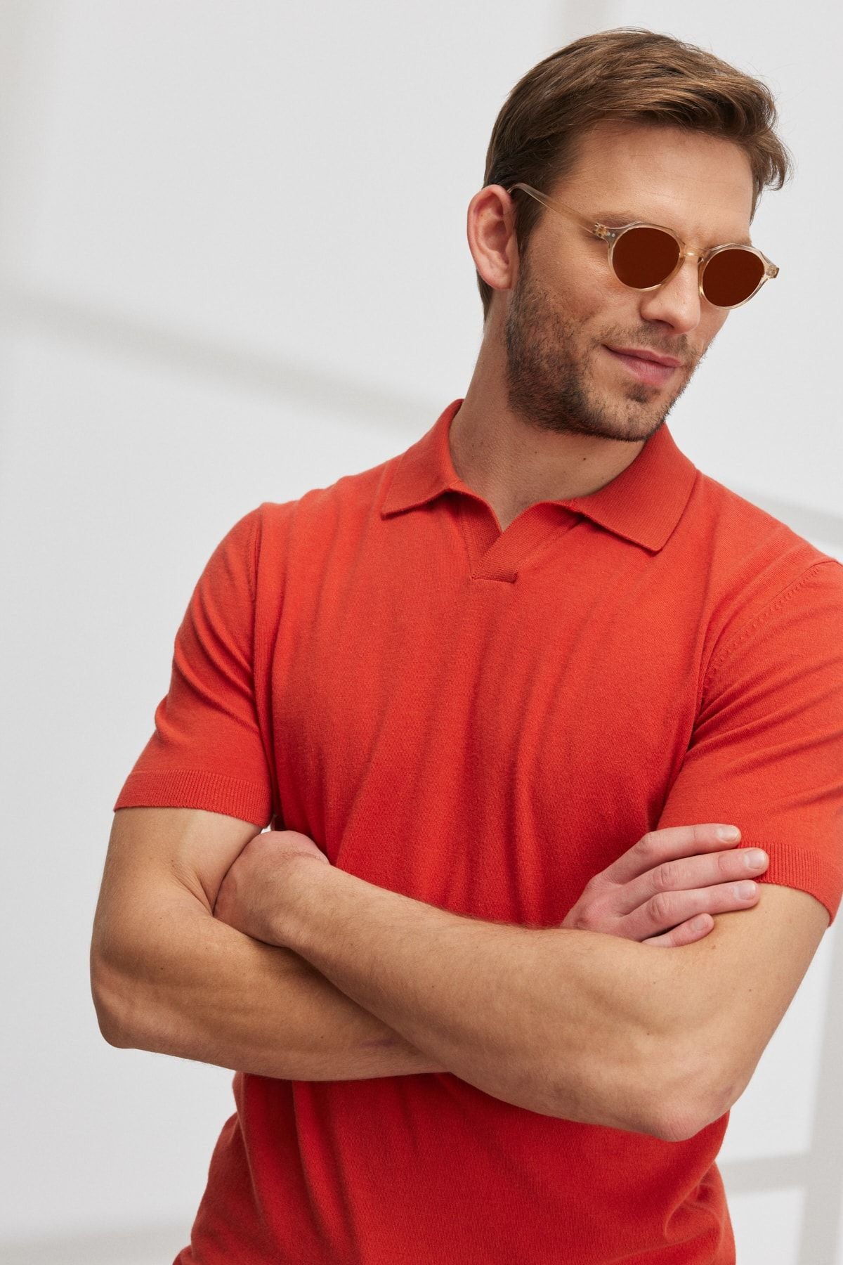 Men's Tile Standard Fit Normal Cut Polo Yaka Short Sleeve Patterned Triko T -shirt