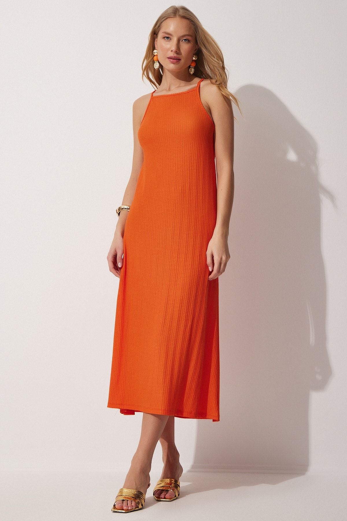 Woman Oranj Summer Long Knitting Dress DZ00078