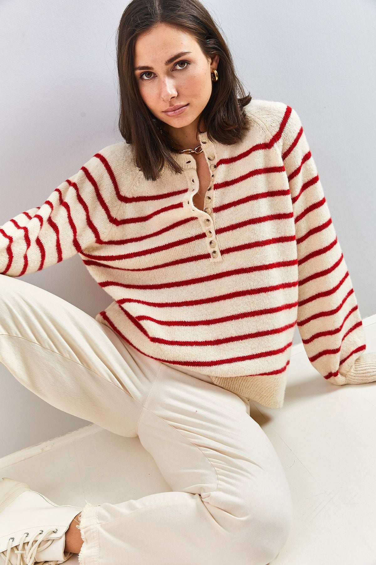 FISHER FISHER BROKER striped knitwear sweater