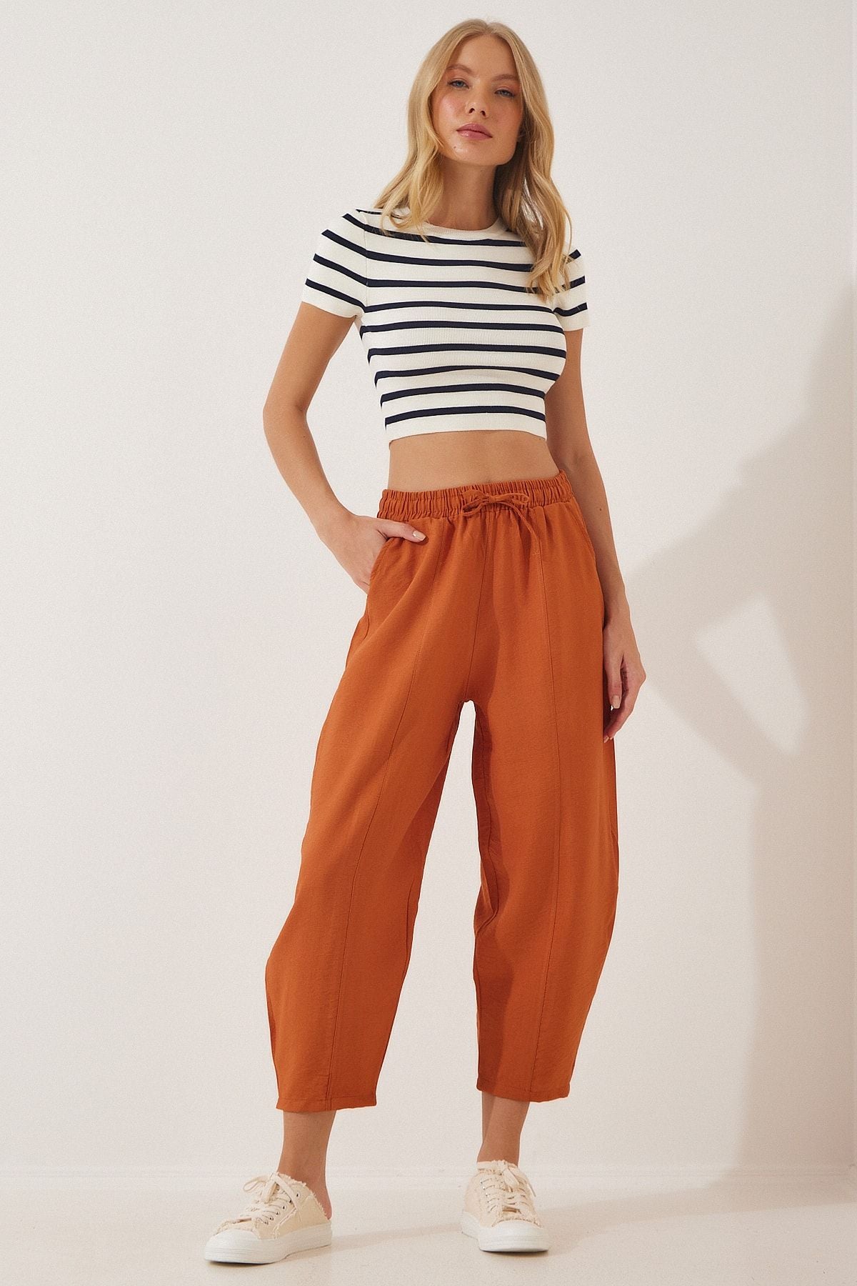 Female Tile Linen Ayrrin Shalwar Pants CI00035