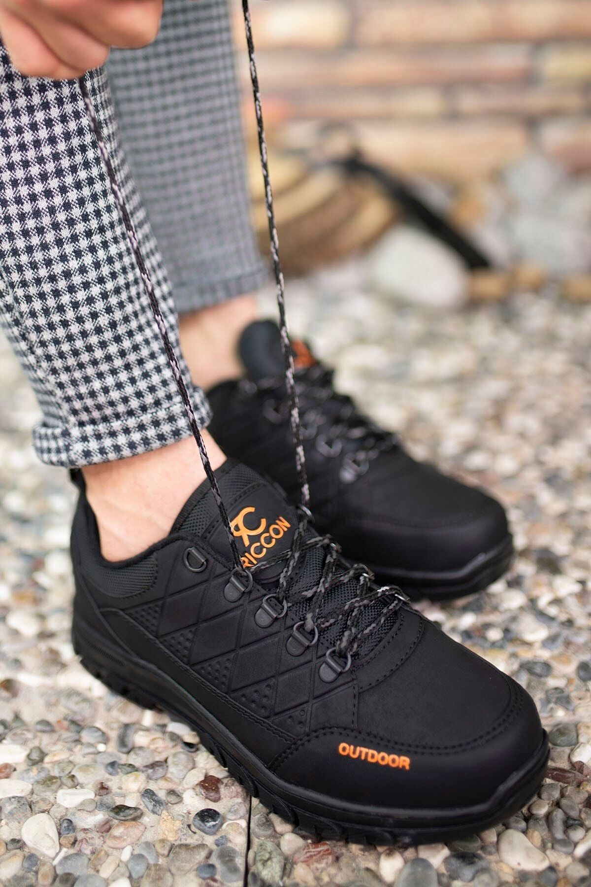 Black black men trekking shoes 0012114