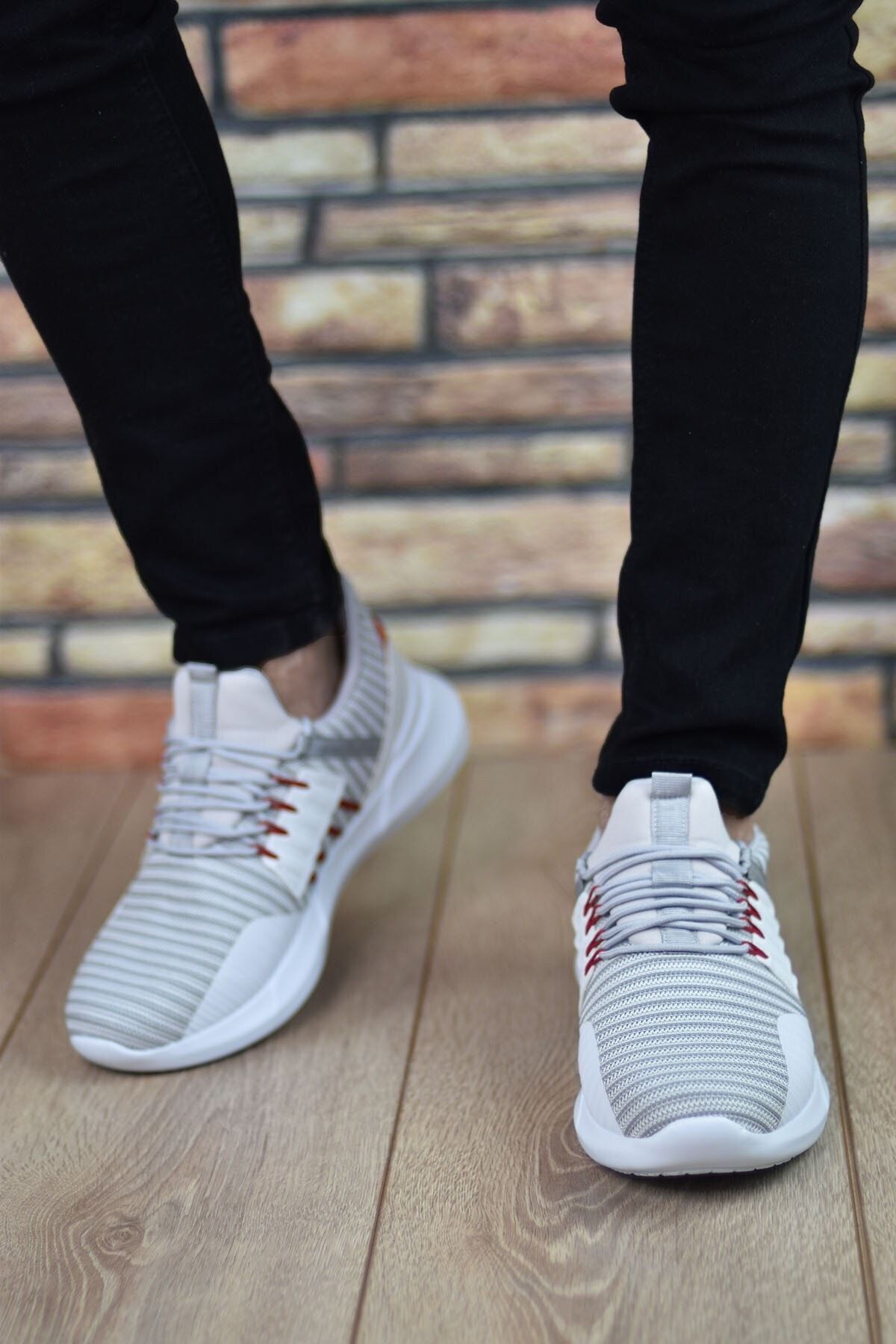 White Red Men's Sneaker