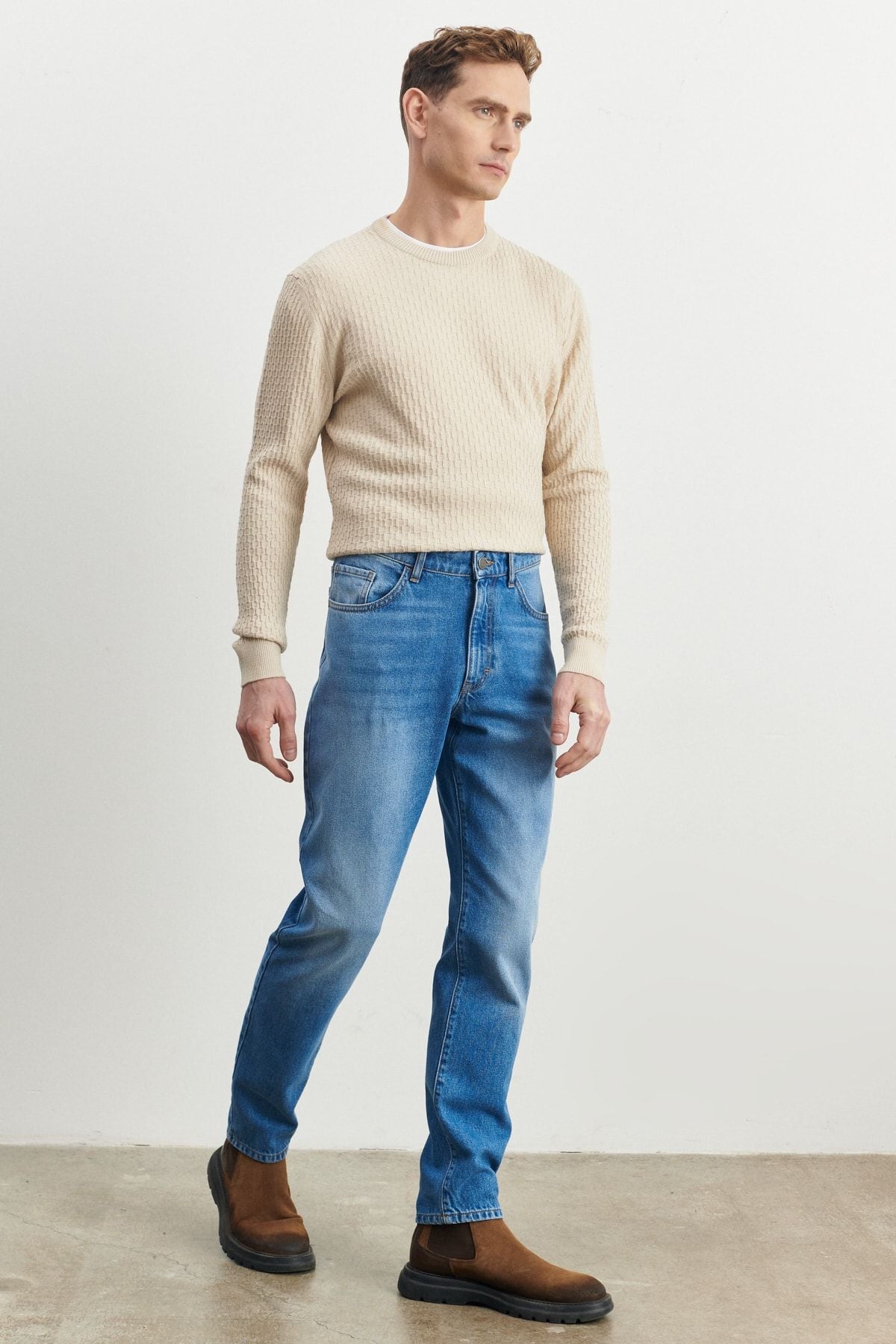 Men's Light Blue Comfort Fit Casual Cut 100 %Cotton Jean Denim Jeans