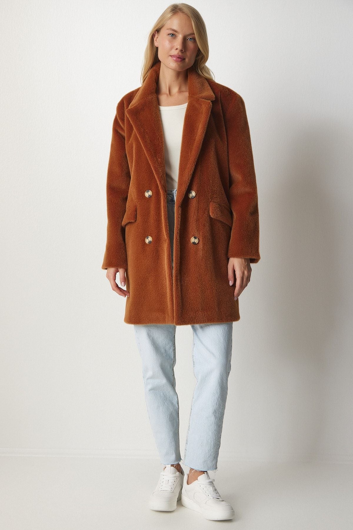 Female Taba Rabbit feather -looking overwhelm coat MX00105