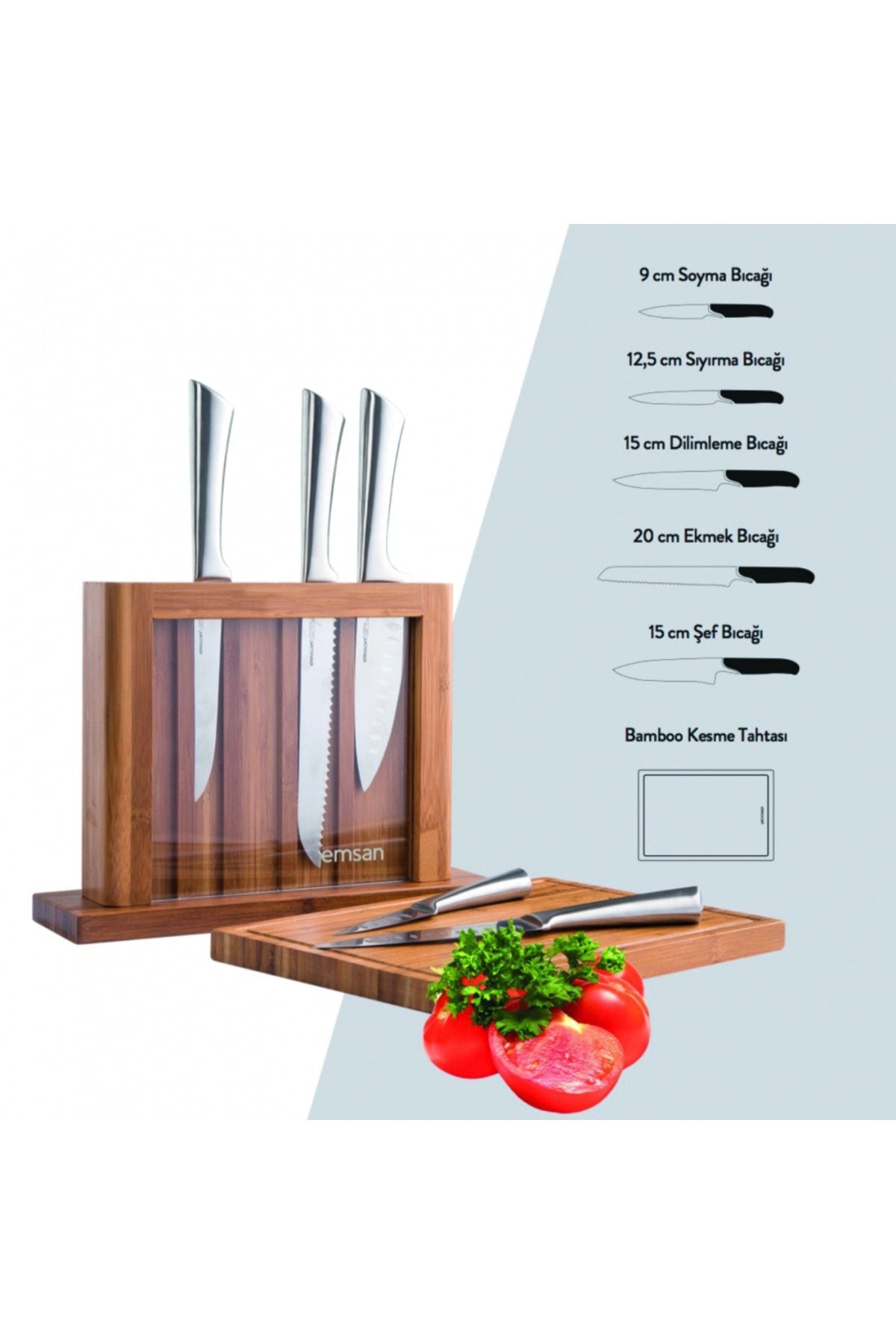 Matrix SND Cutting Tahtalı Knife Set Stainless 7 Pieces