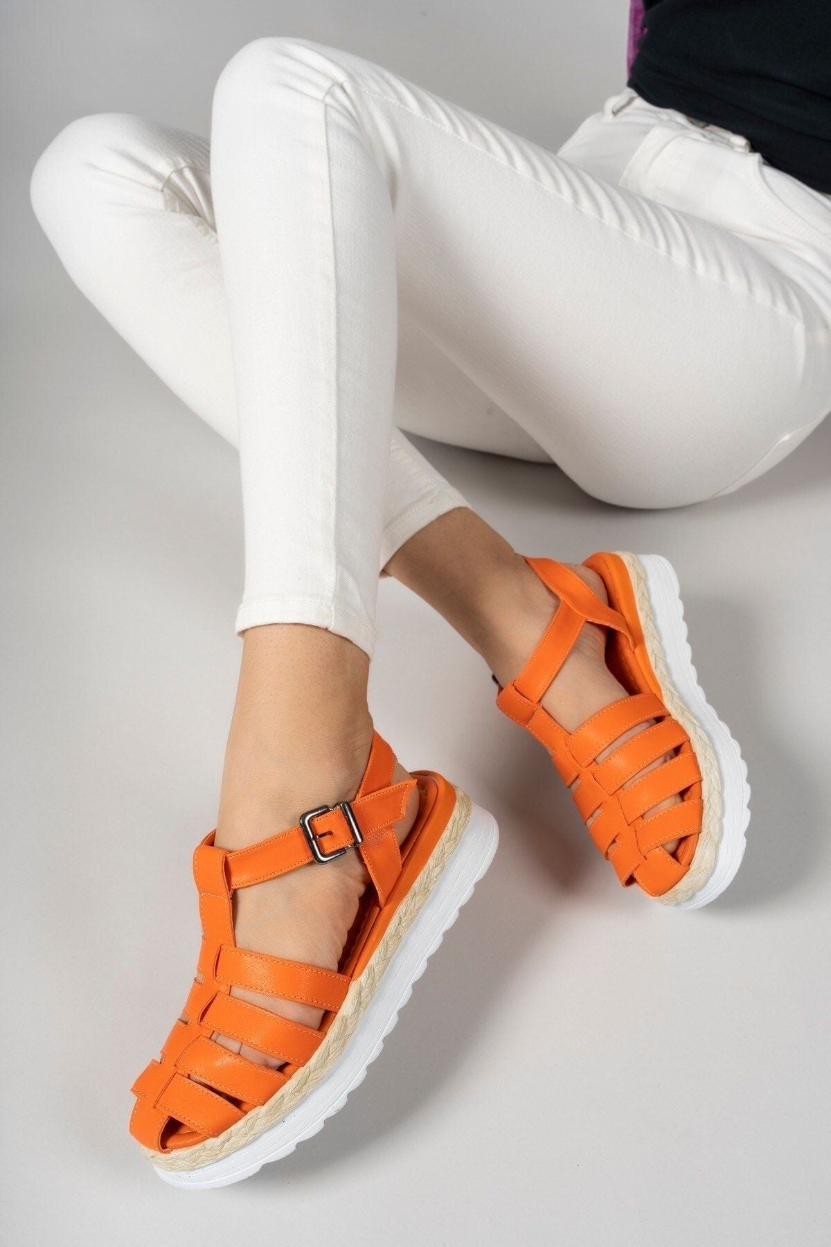 Orange woman sandals 00121404