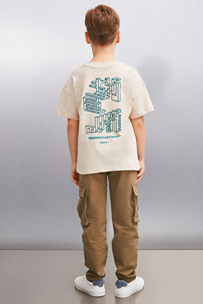 NAEL Erkek Bej T-Shirt