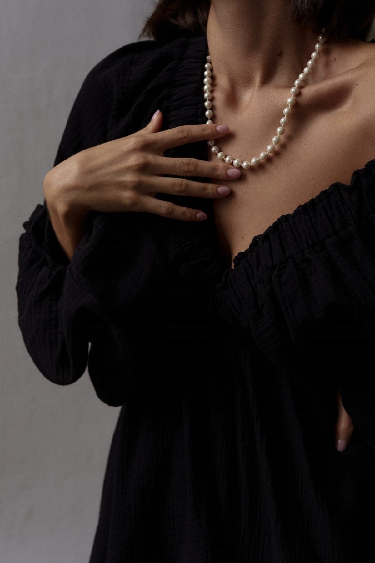 Grace Black Muslin Dress