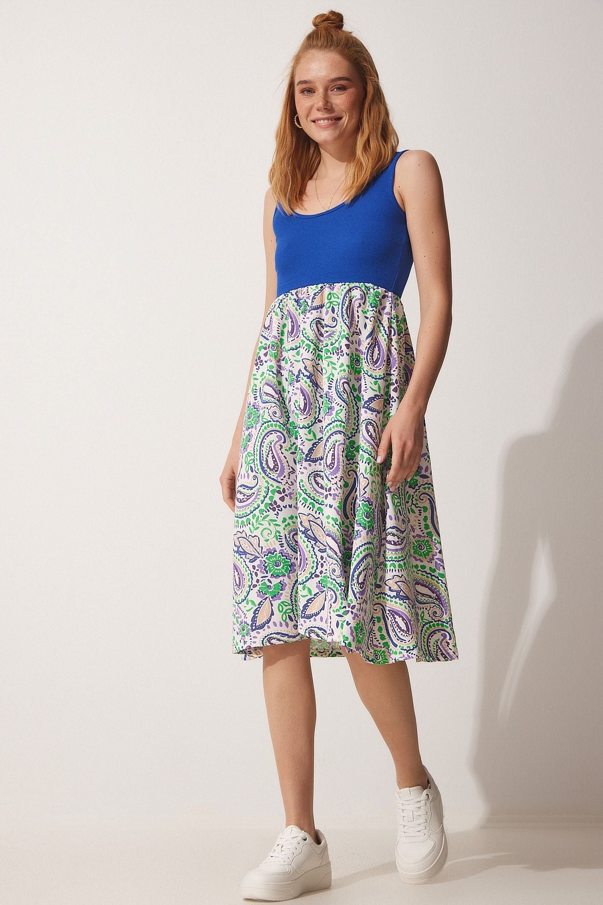Woman Navy blue athlete summer weaving dress HF00433