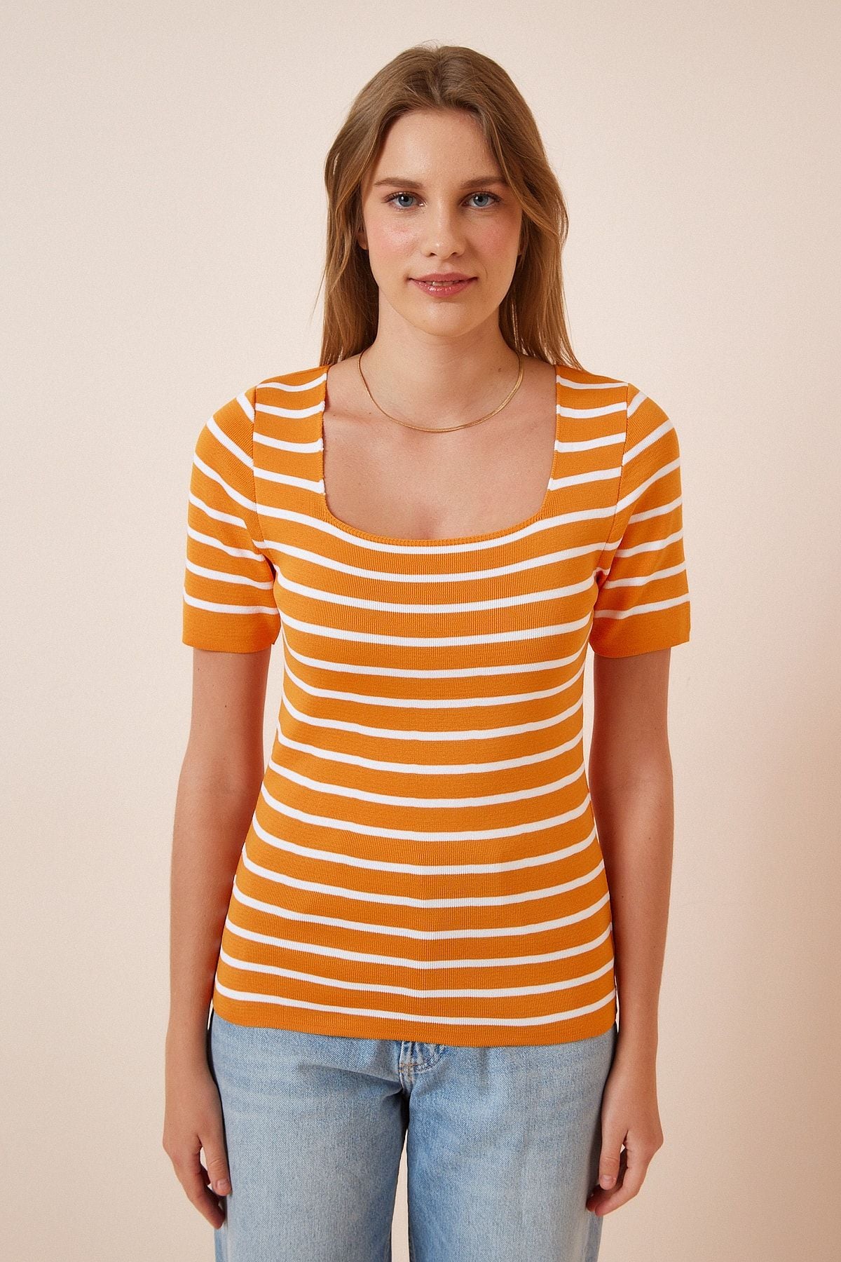 Female Oranj Square Yaka knitwear blouse YG00101