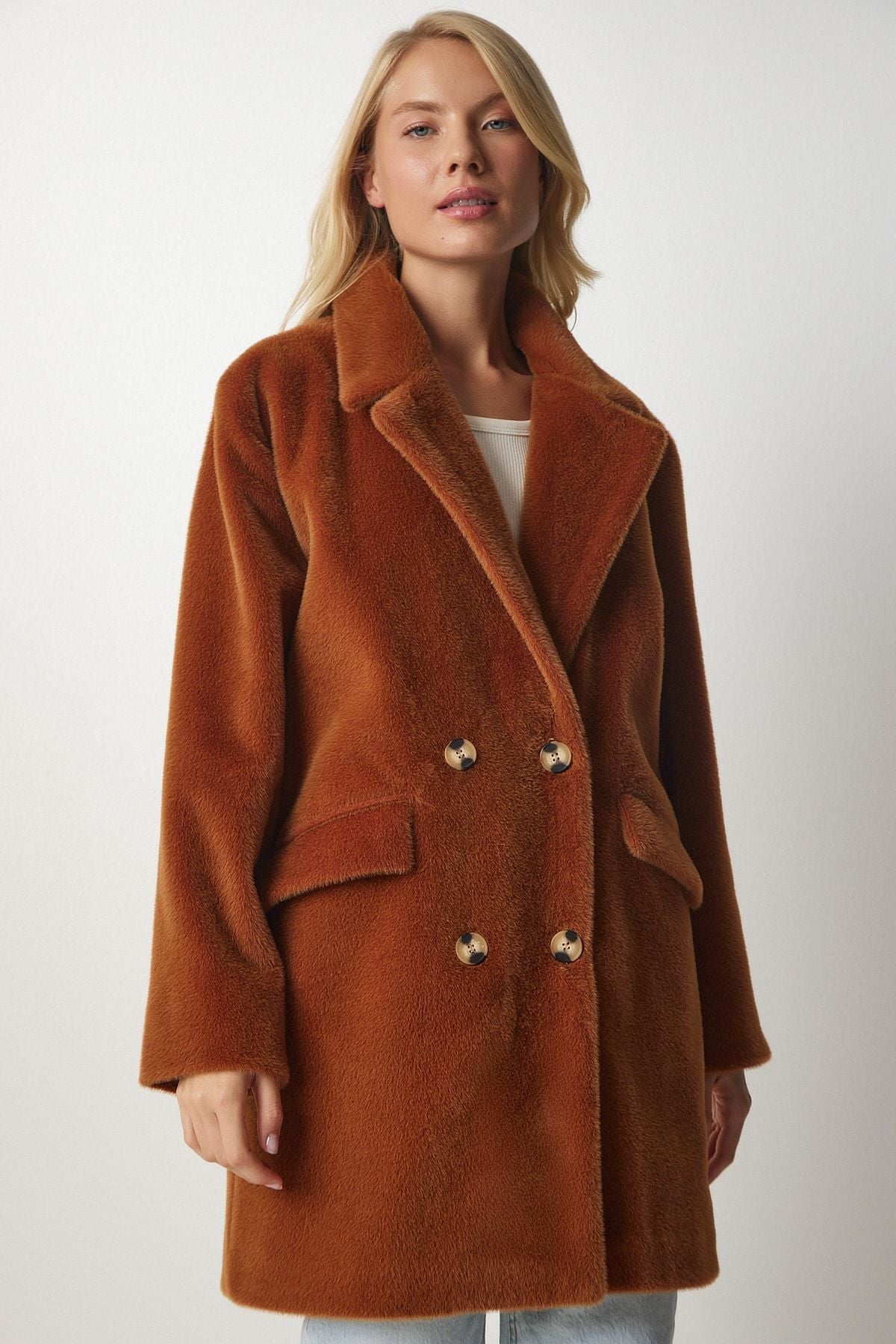 Female Taba Rabbit feather -looking overwhelm coat MX00105