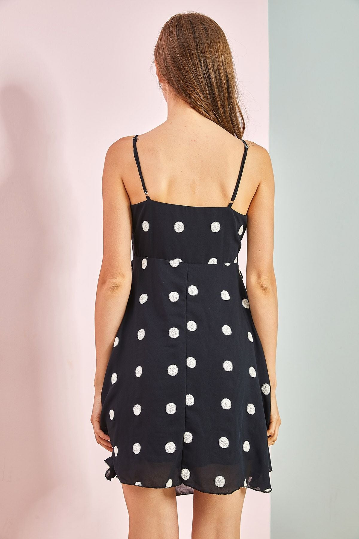 Women's polka dot patterned dress